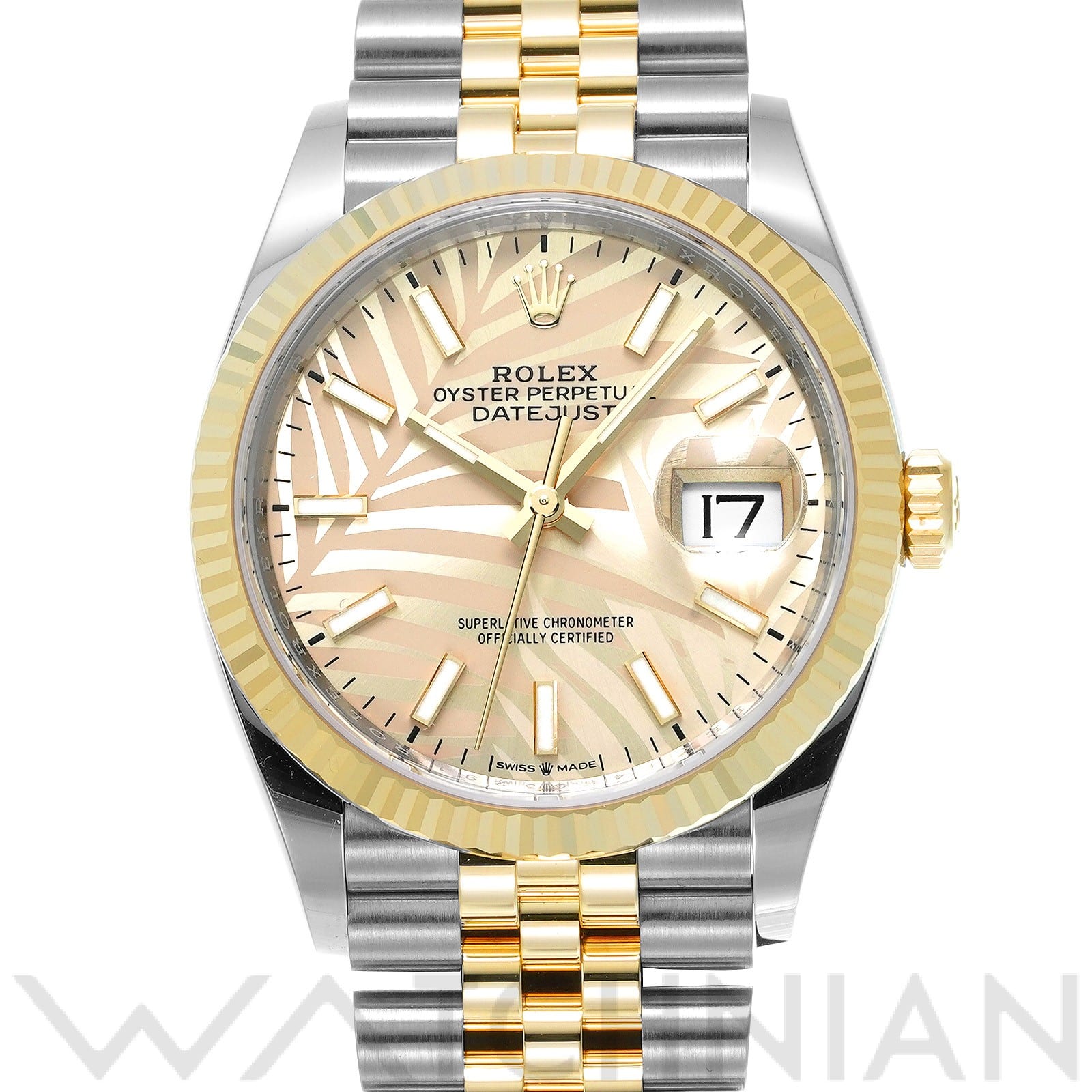 ロレックス デイトジャスト 36 126233 ゴールデン パームモチーフ メンズ 時計 【中古】【wristwatch】