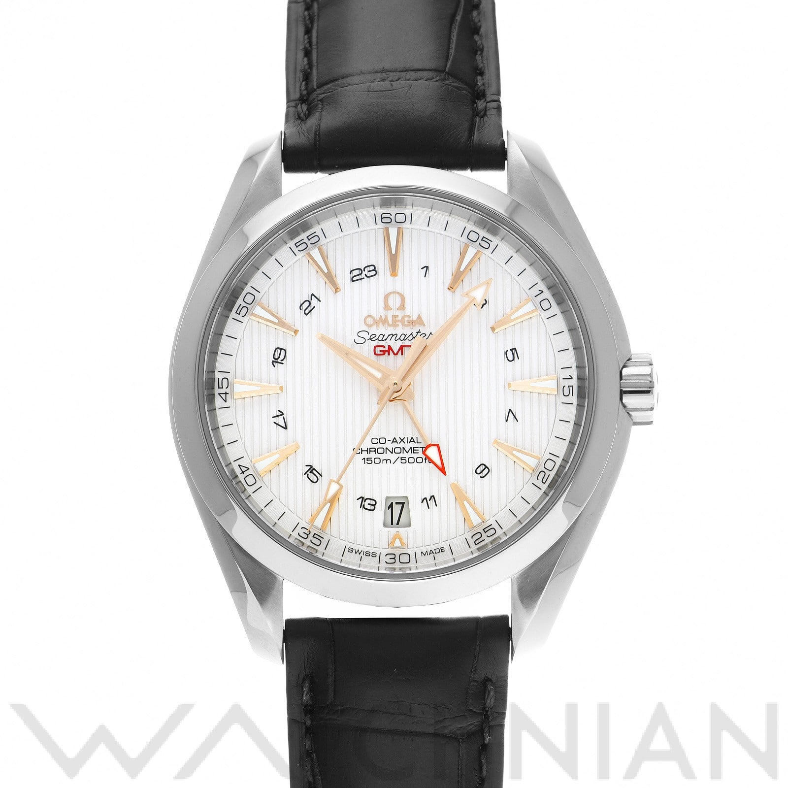 シーマスター アクアテラ コーアクシャル GMT 231.13.43.22.02.004 シルバータペストリー オメガ OMEGA メンズ 【中古】