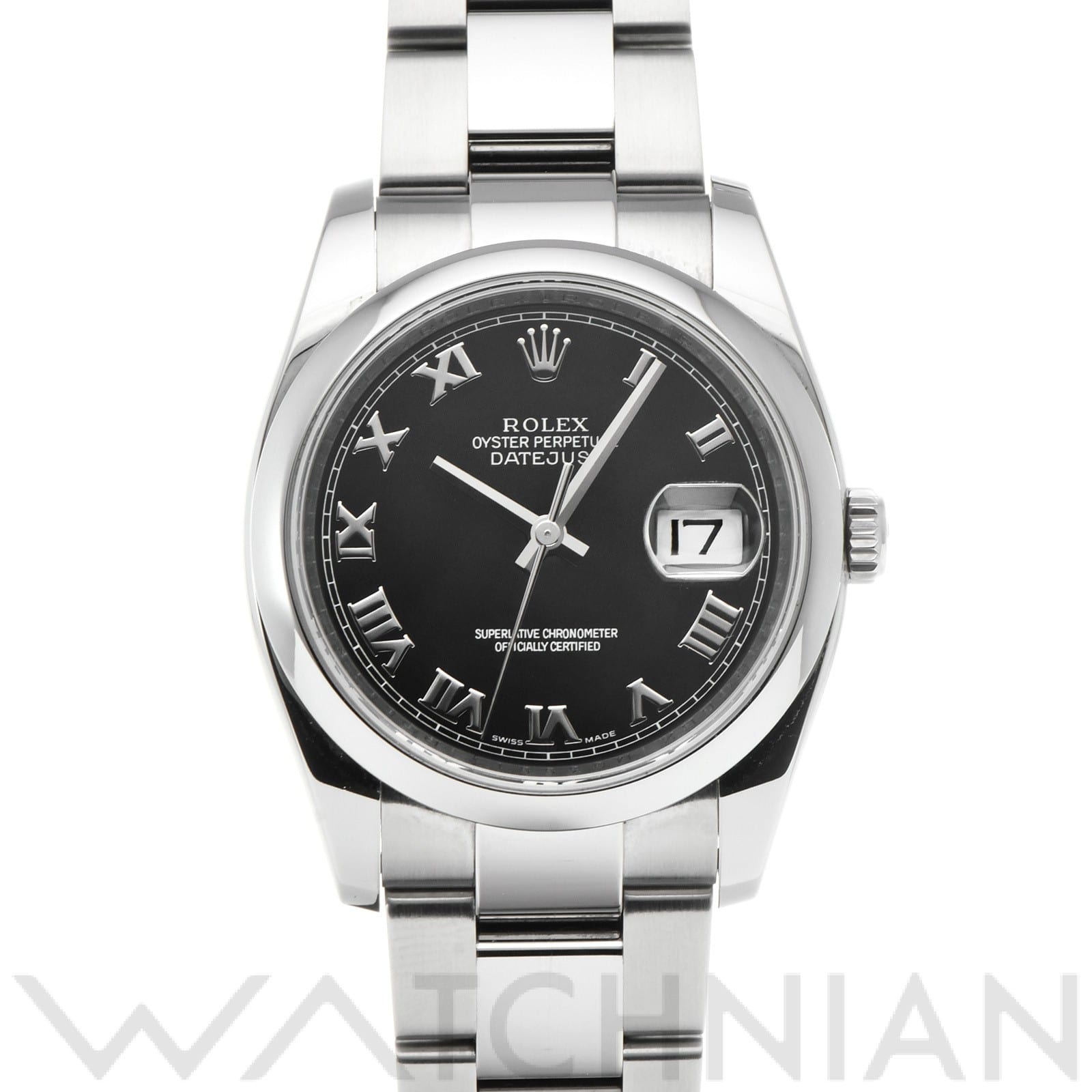 ロレックス デイトジャスト 36 116200 ブラック メンズ 時計 【中古】【wristwatch】