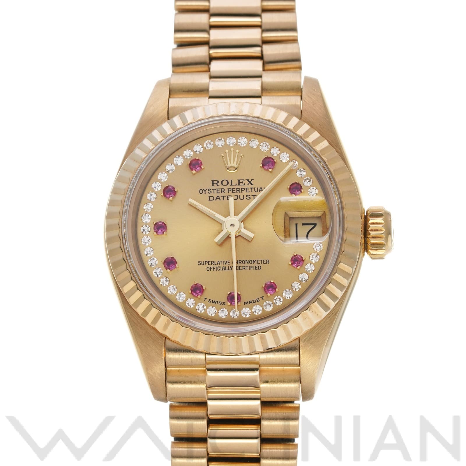 ロレックス / ROLEX デイトジャスト 69178LR シャンパン/ダイヤモンド/ルビー レディース 時計 【中古】【wristwatch】