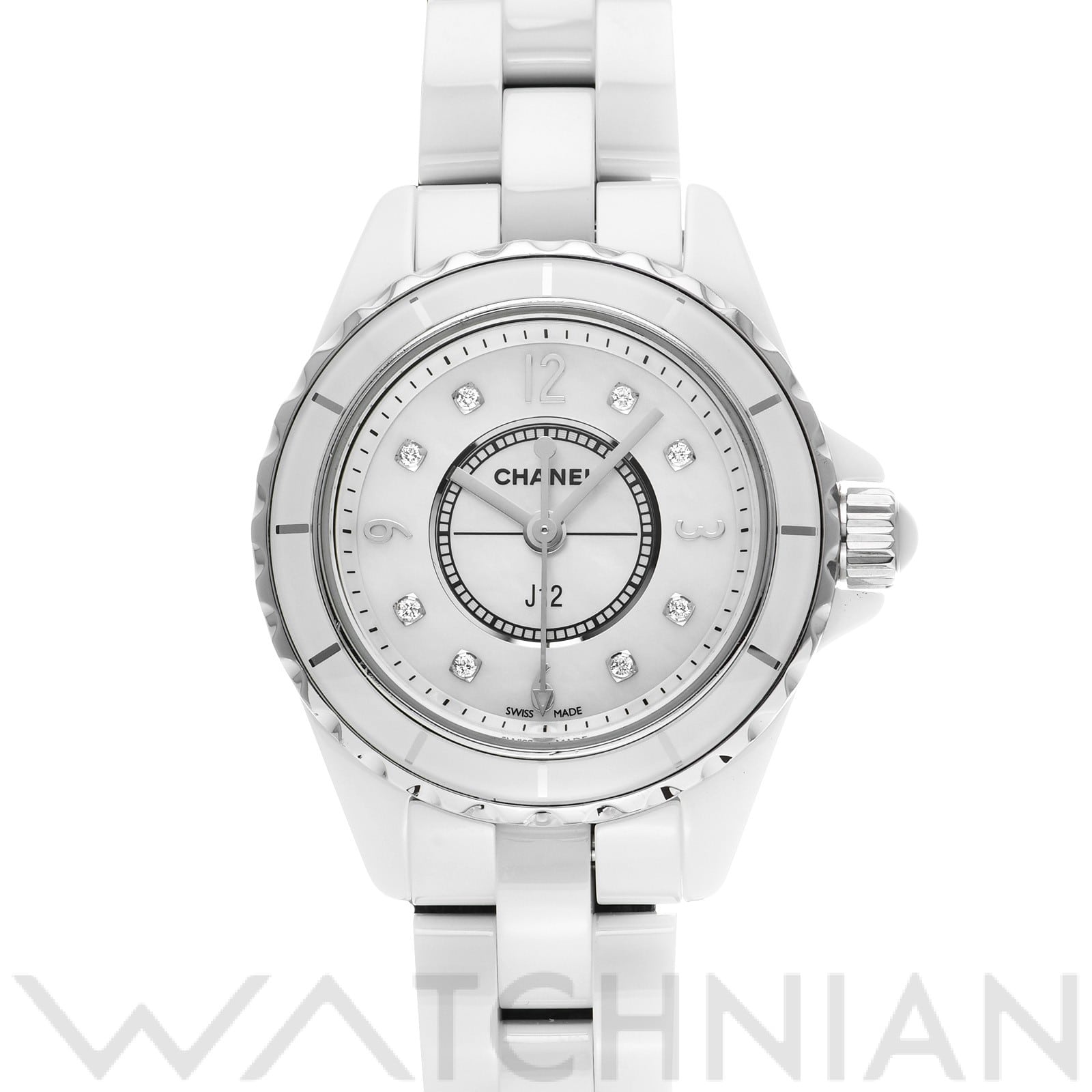 シャネル / CHANEL J12 H2570 ホワイトシェル/ダイヤモンド レディース 時計 【中古】【wristwatch】