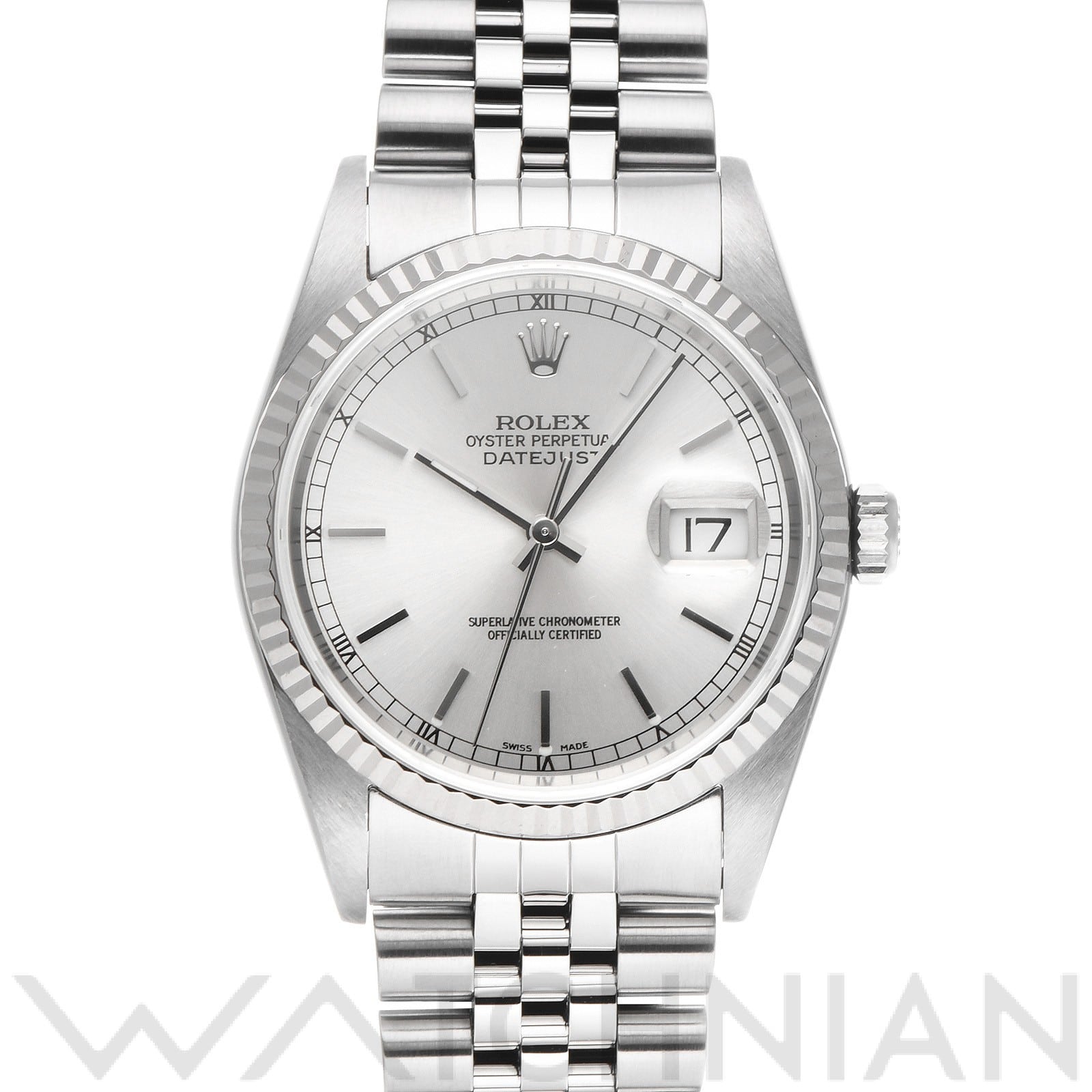 ロレックス デイトジャスト 36 16234 シルバー メンズ 時計 【中古】【wristwatch】