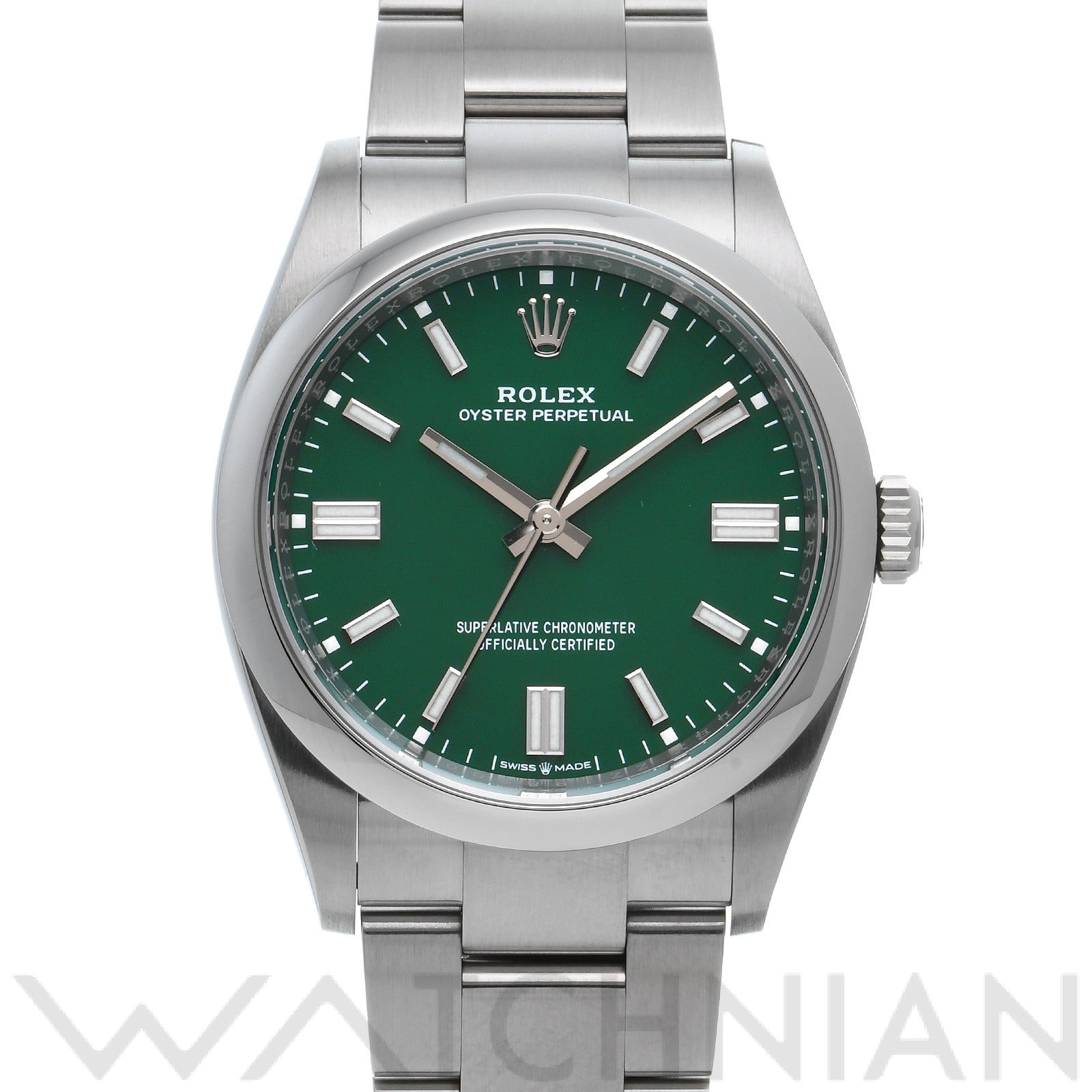 ロレックス オイスターパーペチュアル 36 126000 グリーン メンズ 時計 【中古】【wristwatch】
