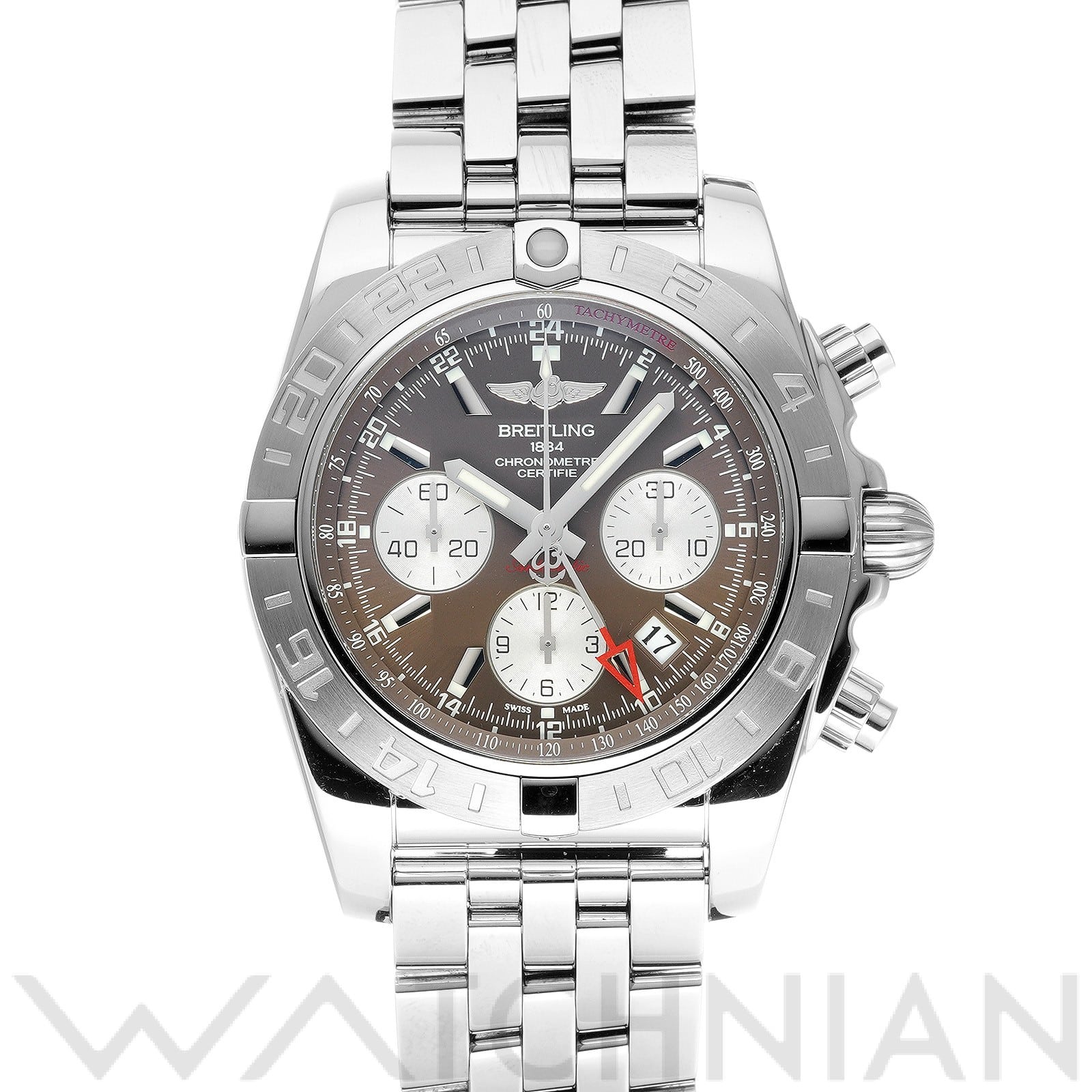 ブライトリング / BREITLING クロノマット 44 GMT AB042011/Q589 ブラウン/シルバー メンズ 時計 【中古】【wristwatch】