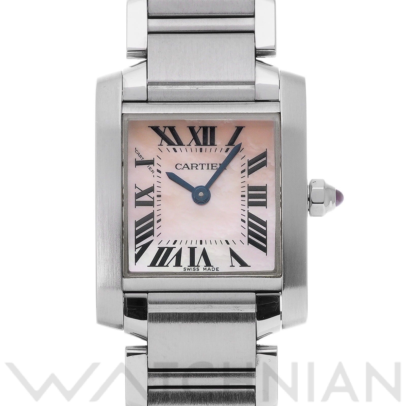 カルティエ / CARTIER タンクフランセーズ SM W51028Q3 ピンクシェル レディース 時計 【中古】【wristwatch】