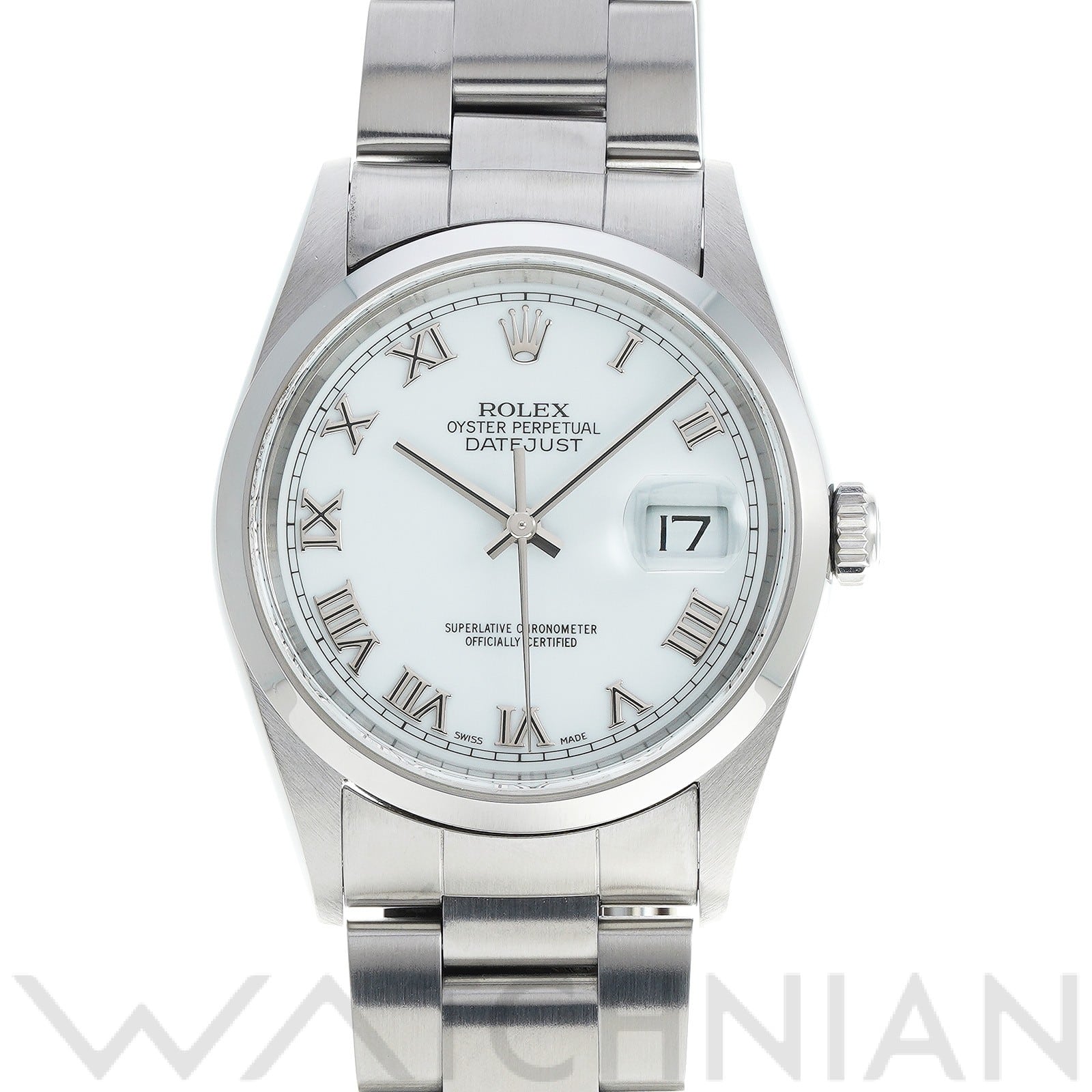 ロレックス デイトジャスト 36 16200 ホワイト メンズ 時計 【中古】【wristwatch】