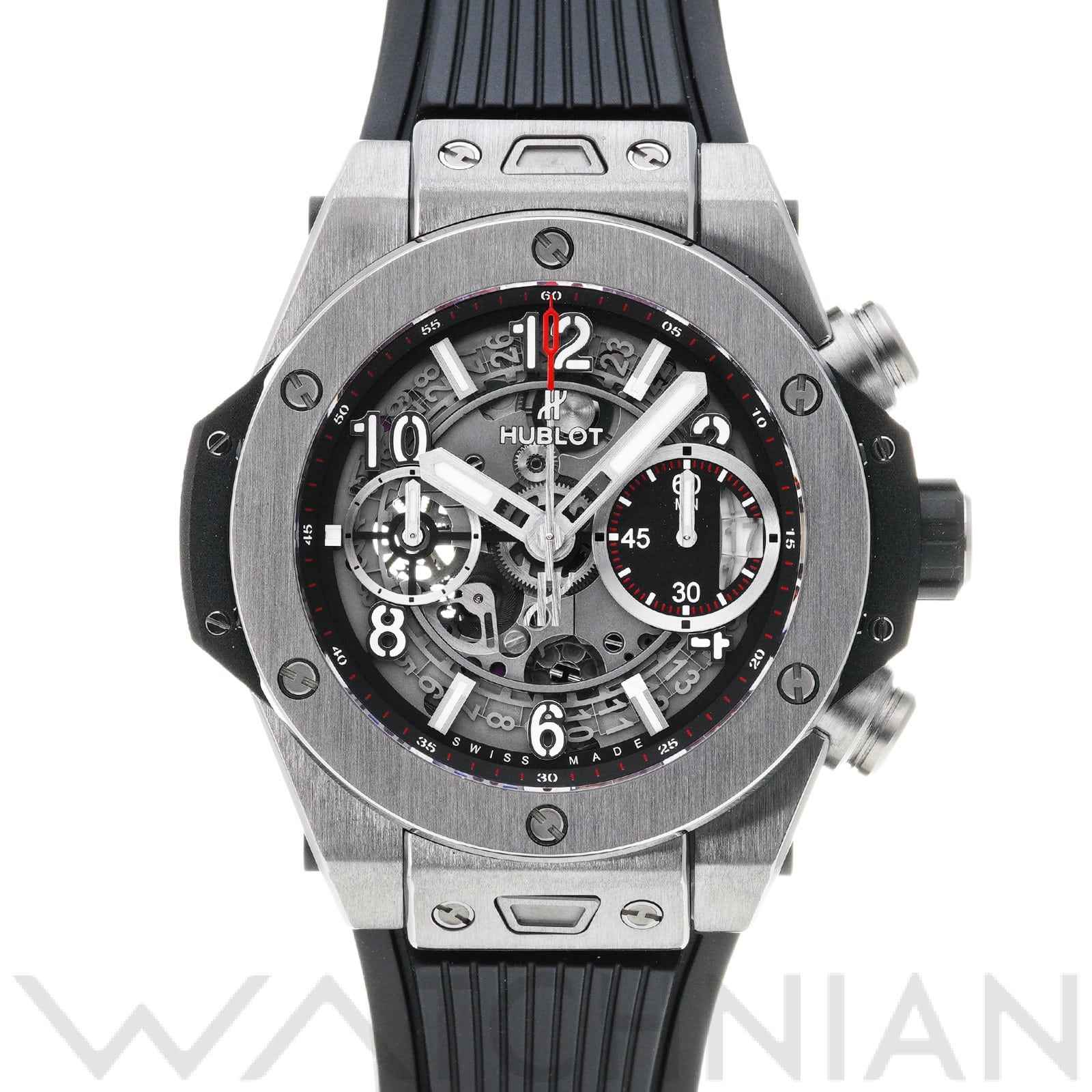 ビッグバン ウニコ チタニウム 441.NX.1170.RX マットブラックスケルトン ウブロ HUBLOT メンズ 【中古】