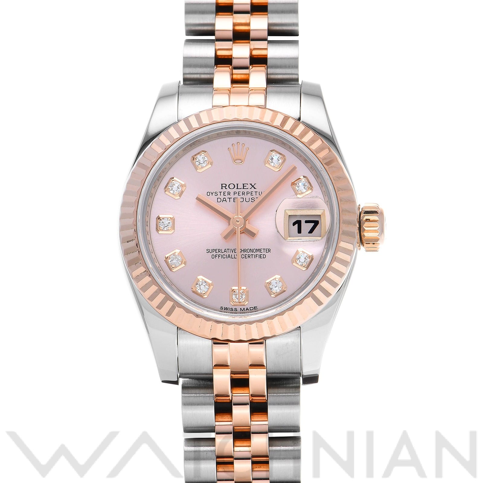 ロレックス レディ デイトジャスト 26 179171G ピンク/ダイヤモンド レディース 時計 【中古】【wristwatch】