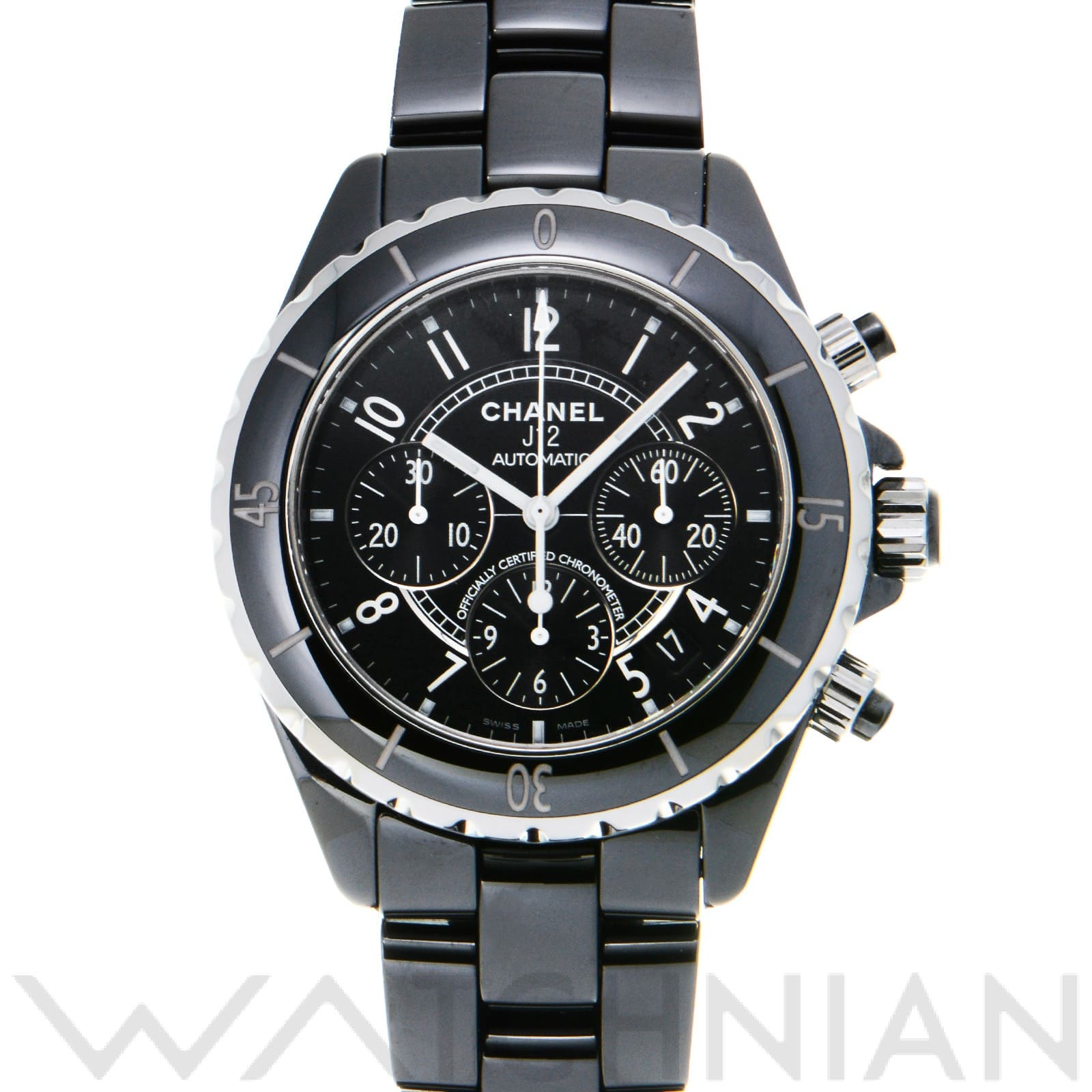 シャネル / CHANEL J12 クロノグラフ H0940 ブラックラッカー メンズ 時計 【中古】【wristwatch】
