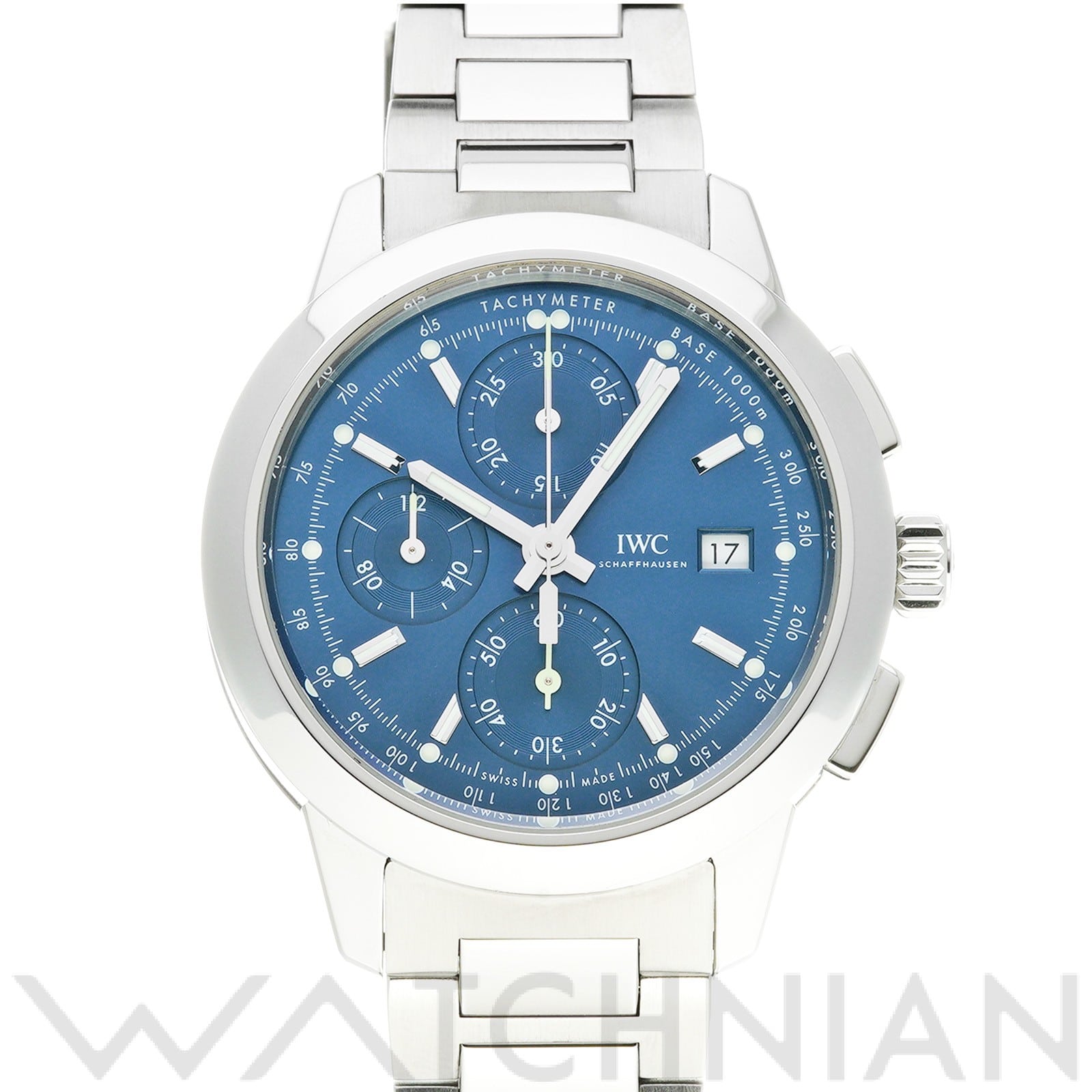 IWC インヂュニア クロノグラフ IW380802 ブルー メンズ 時計 【中古】【wristwatch】