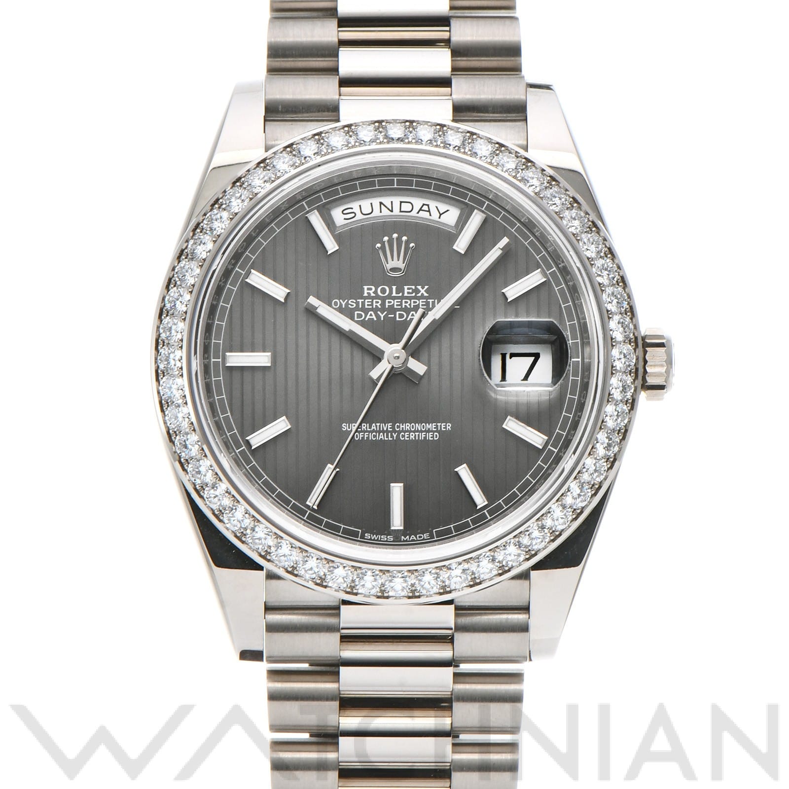 ロレックス デイデイト 40 228349RBR スレートグレー/タペストリー メンズ 時計 【中古】【wristwatch】