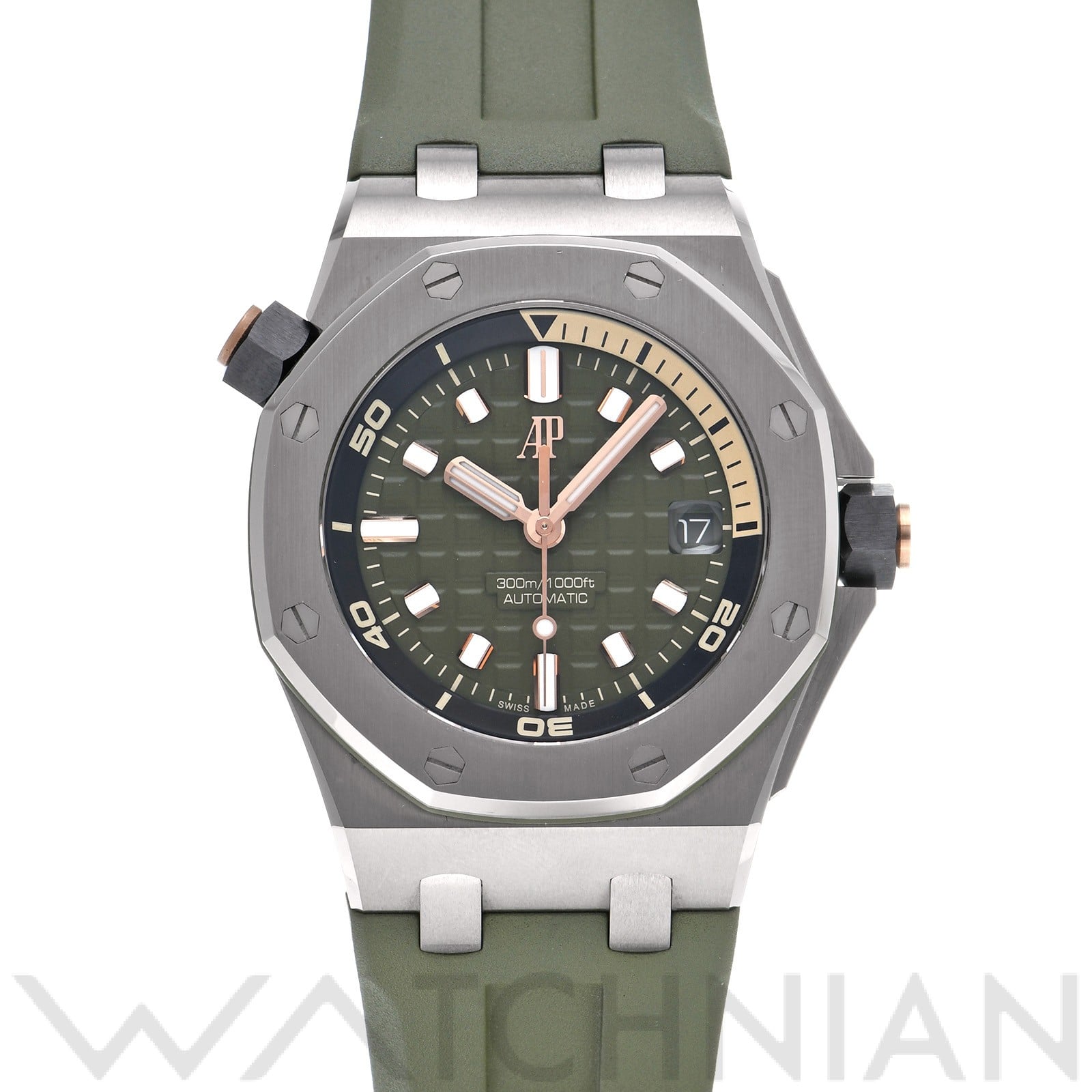 オーデマ ピゲ ロイヤルオーク オフショア ダイバー 15720ST.OO.A052CA.01 カーキグリーン メンズ 時計 【中古】【wristwatch】