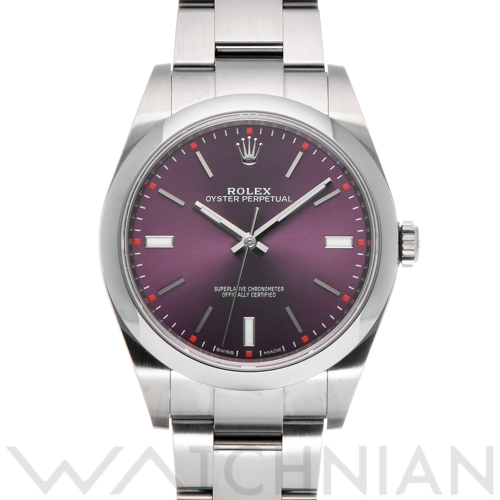 ロレックス / ROLEX オイスターパーペチュアル 39 114300 レッドグレープ メンズ 時計 【中古】【wristwatch】