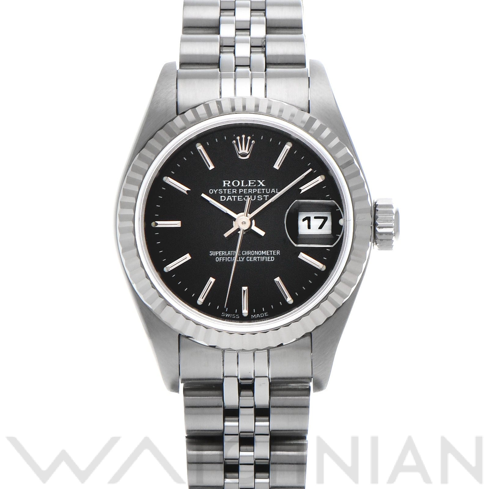 ロレックス デイトジャスト 79174 ブラック レディース 時計 【中古】【wristwatch】