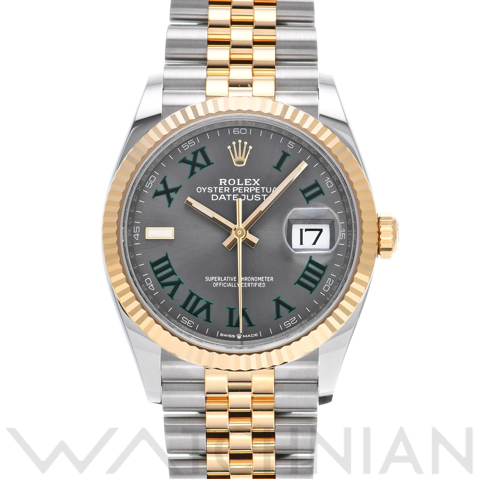 ロレックス デイトジャスト 36 126233 スレートグレー メンズ 時計 【中古】【wristwatch】