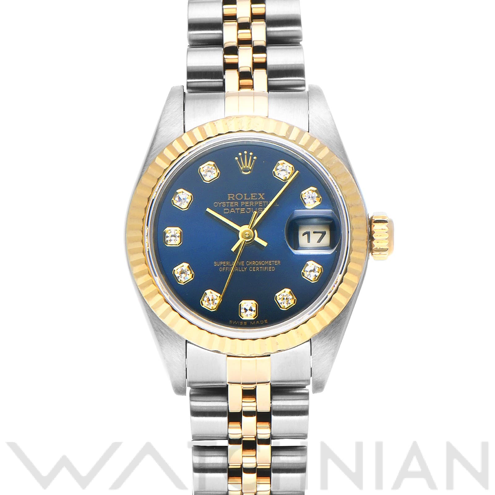 ロレックス デイトジャスト 26 79173G ブルー/ダイヤモンド レディース 時計 【中古】【wristwatch】