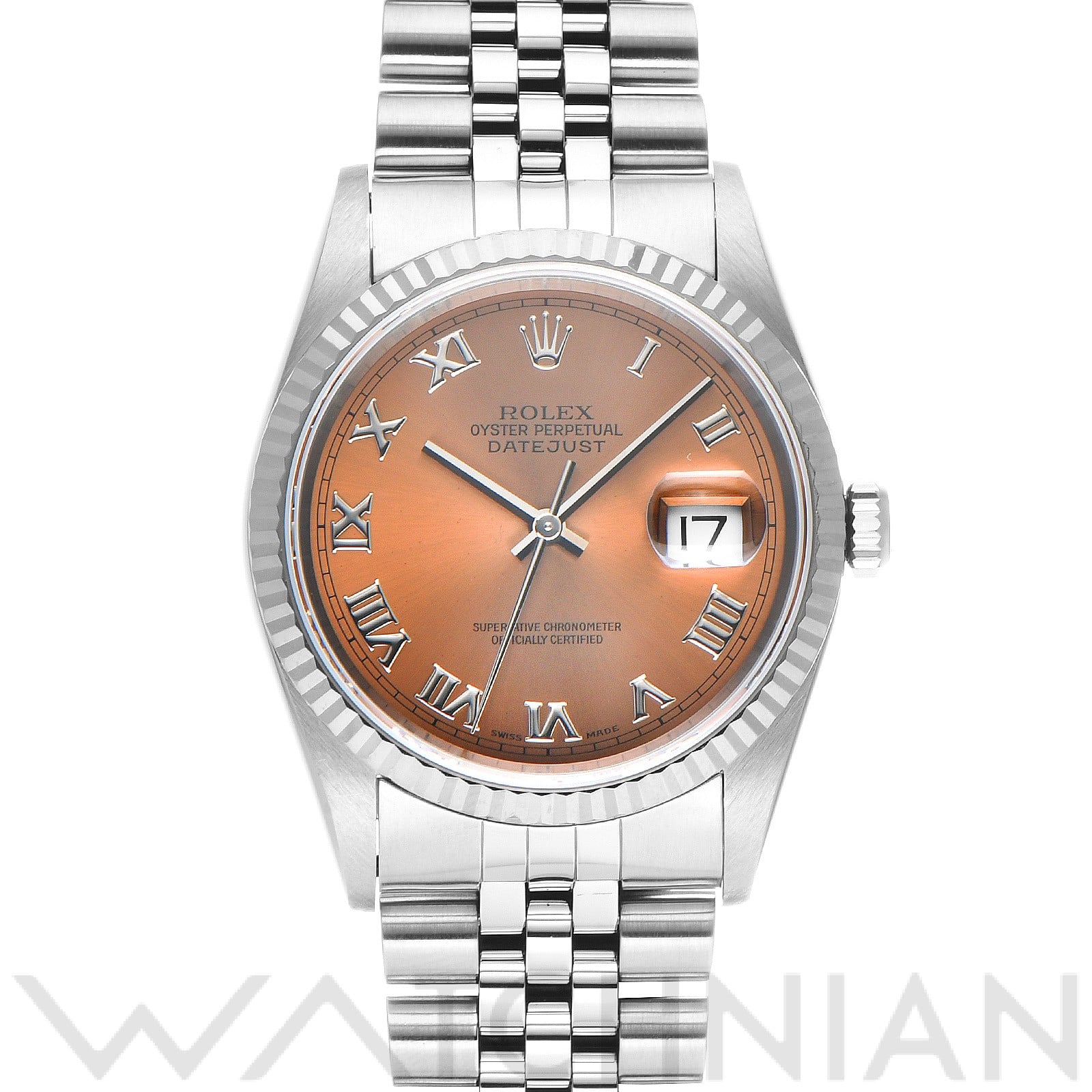 ロレックス デイトジャスト 36 16234 ブラウン メンズ 時計 【中古】【wristwatch】