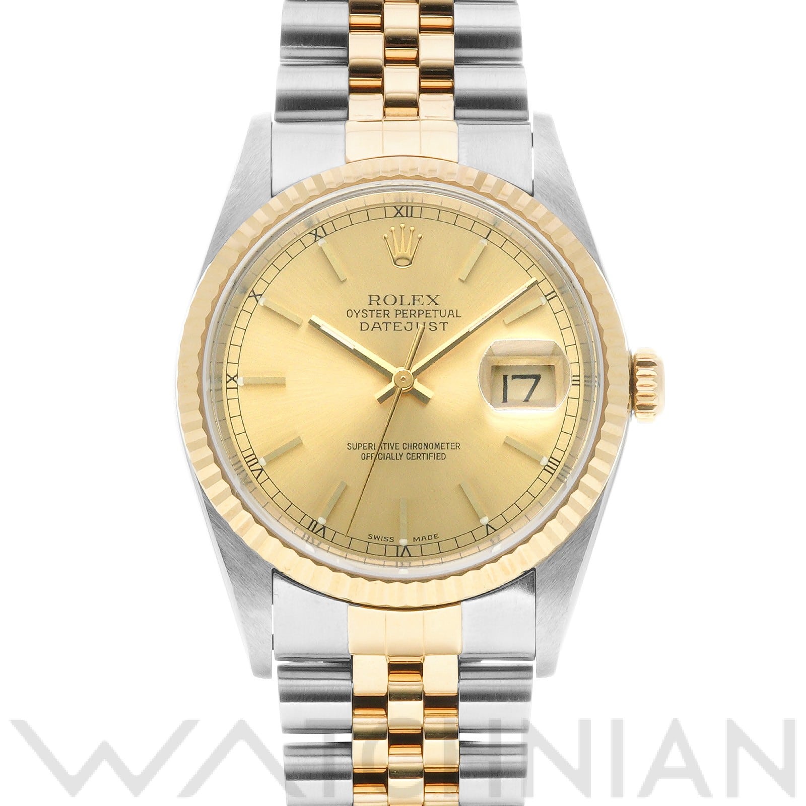 ロレックス デイトジャスト 16233 シャンパン メンズ 時計 【中古】【wristwatch】