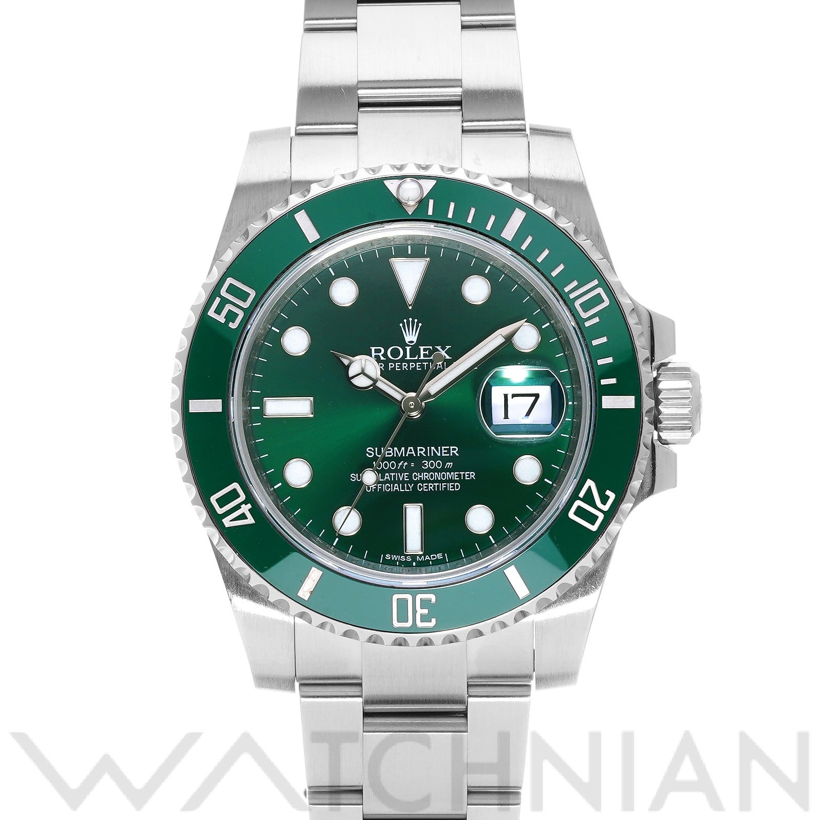 ロレックス サブマリーナ デイト 116610LV グリーン メンズ 時計 【中古】【wristwatch】