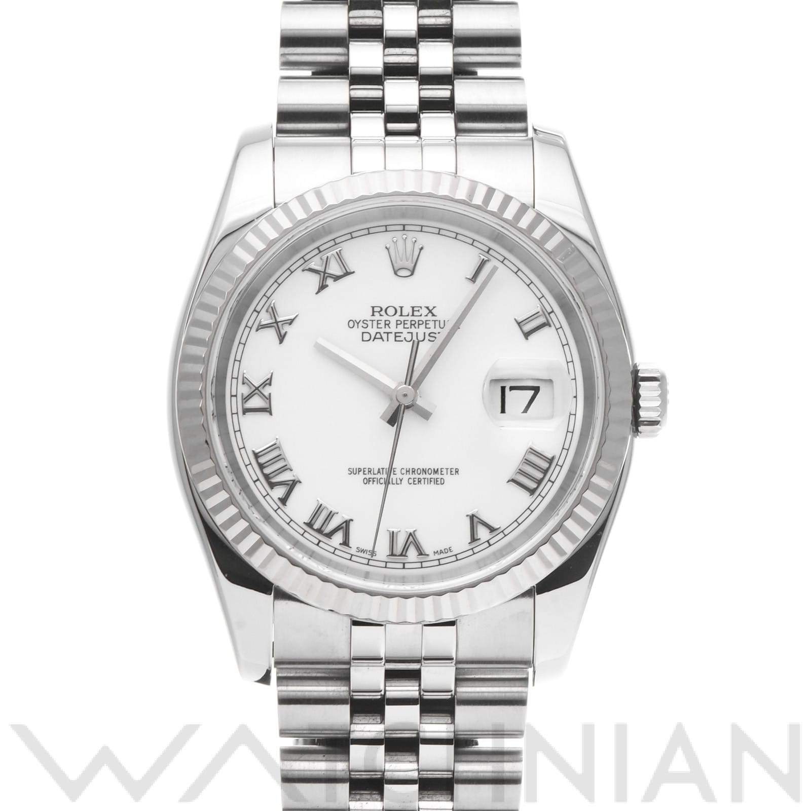 ロレックス デイトジャスト 36 116234 ホワイト メンズ 時計 【中古】【wristwatch】