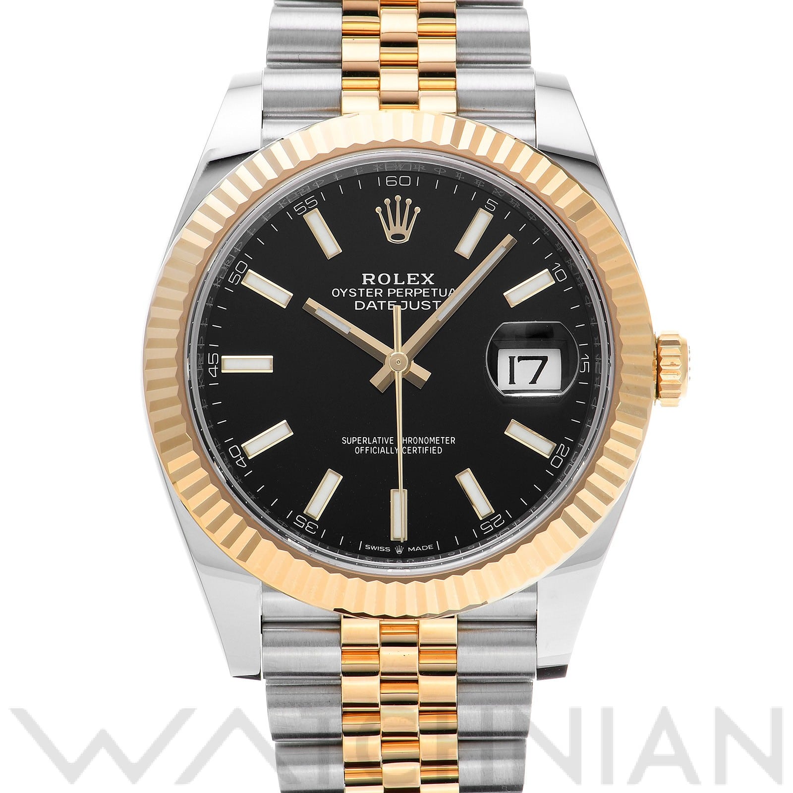 ロレックス デイトジャスト 41 126333 ブライトブラック メンズ 時計 【中古】【wristwatch】