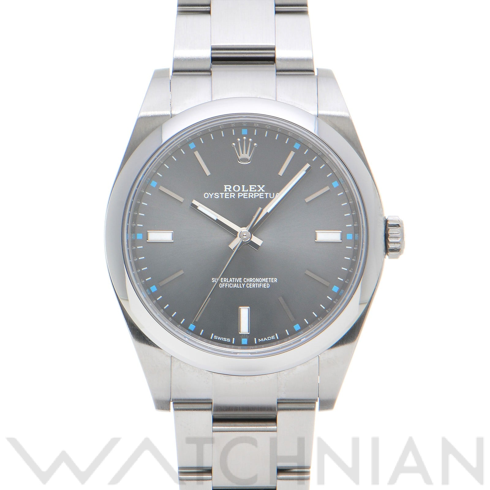 ロレックス / ROLEX オイスターパーペチュアル 39 114300 ダークロジウム メンズ 時計 【中古】【wristwatch】