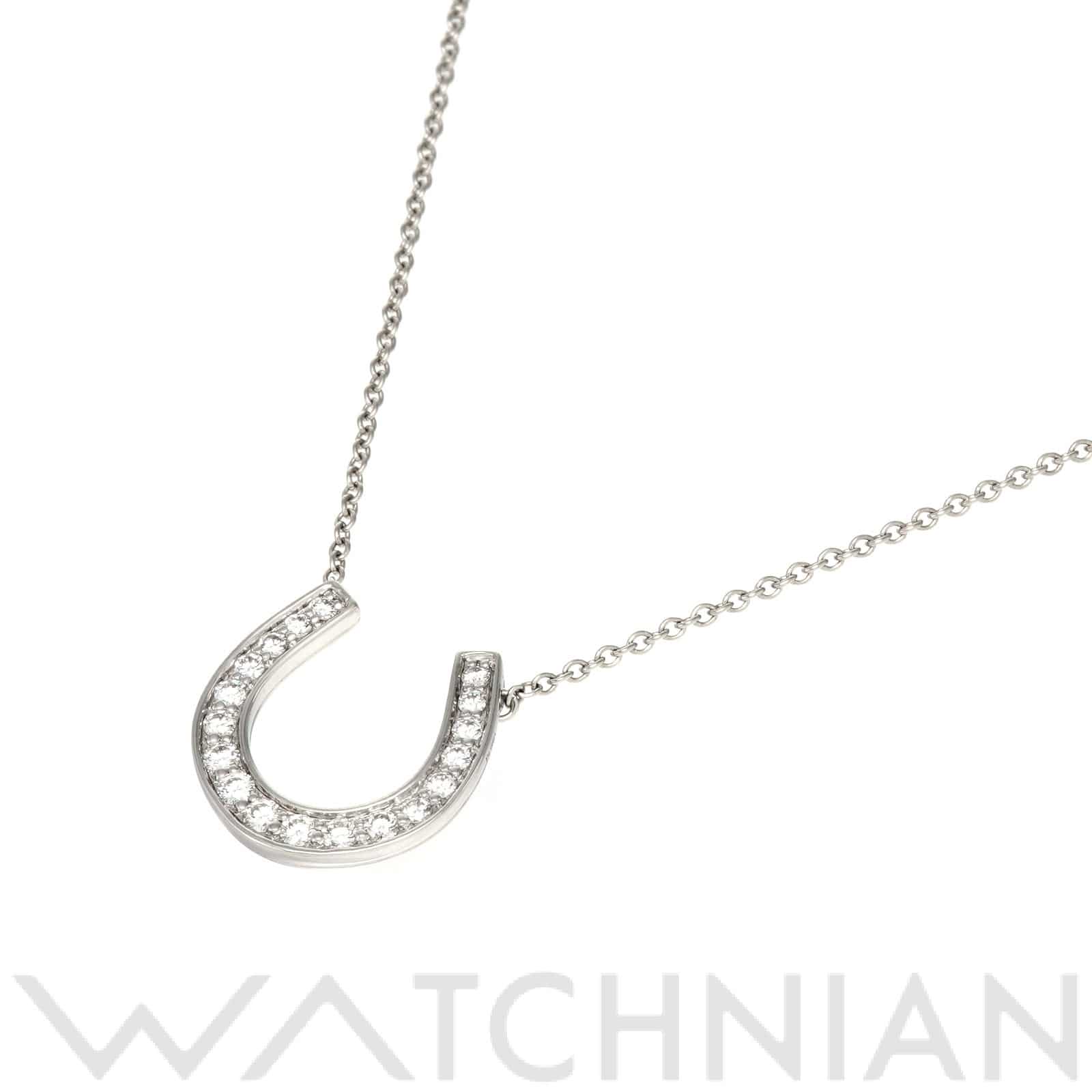 ティファニー ホースシュー ペンダント ネックレス Pt950プラチナ/ダイヤモンド レディース ジュエリー 【中古】【jewelry】