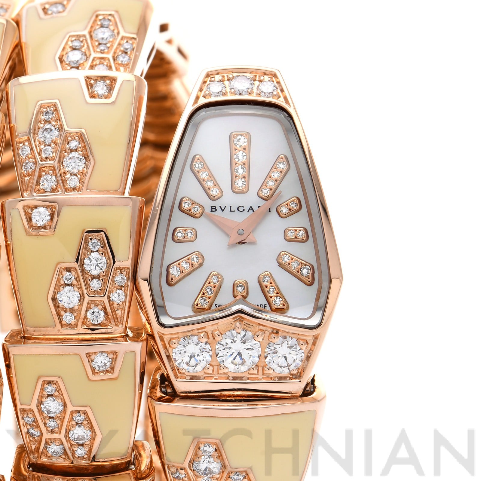 ブルガリ / BVLGARI セルペンティ ダブルスパイラル SPP26WGD1GWLD1.2T ホワイトシェル/ダイヤモンド レディース 時計 【中古】【wristwatch】