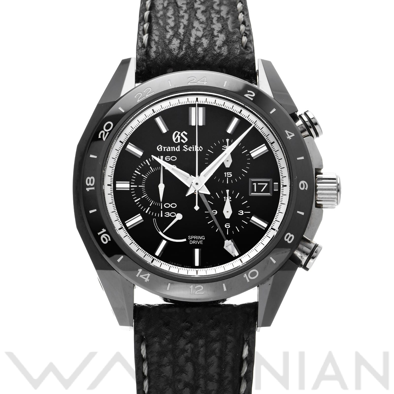 グランドセイコー / Grand Seiko スプリングドライブ クロノグラフ GMT SBGC227 ブラック メンズ 時計 【中古】【wristwatch】
