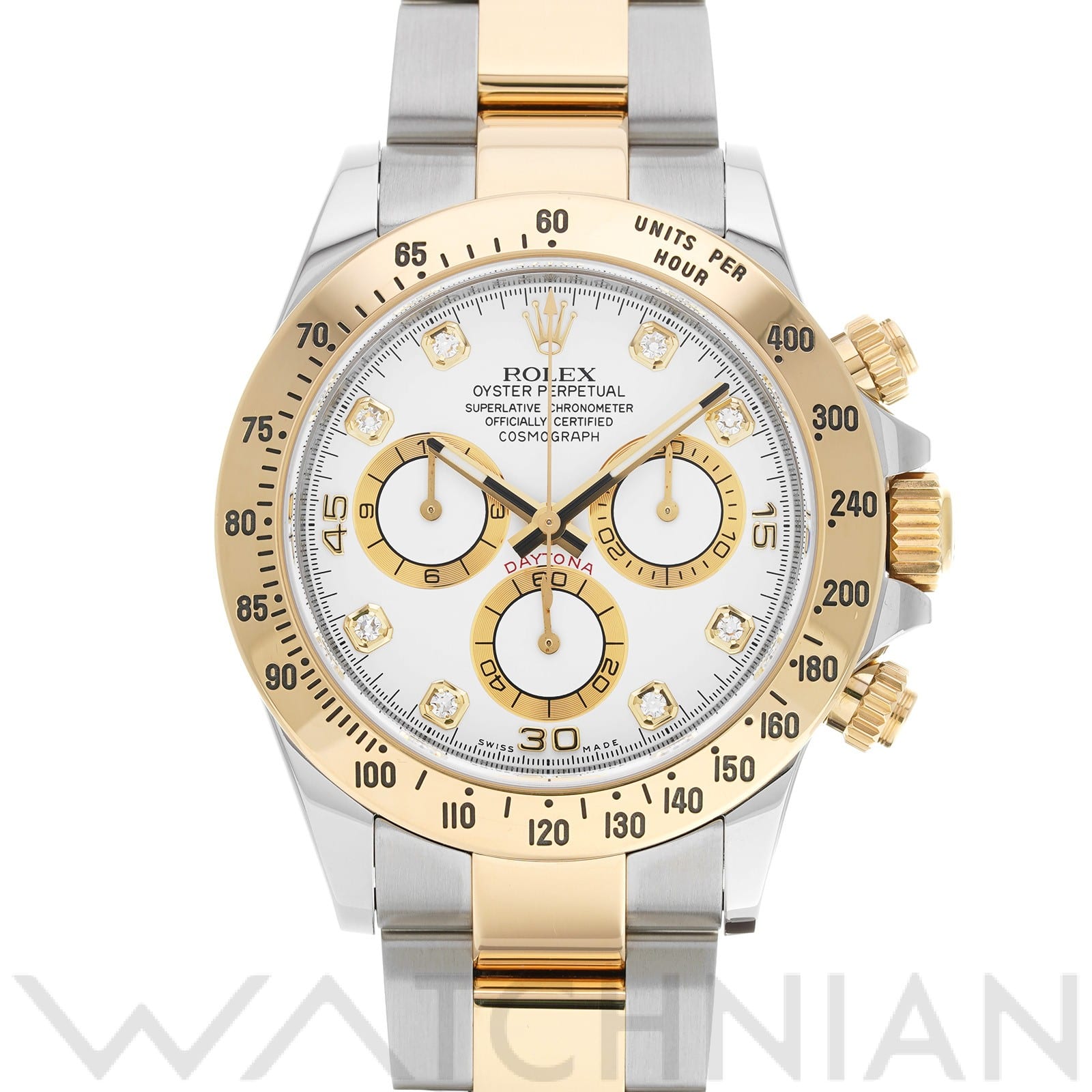ロレックス コスモグラフ デイトナ 116523 ホワイト/ダイヤモンド メンズ 時計 【中古】【wristwatch】