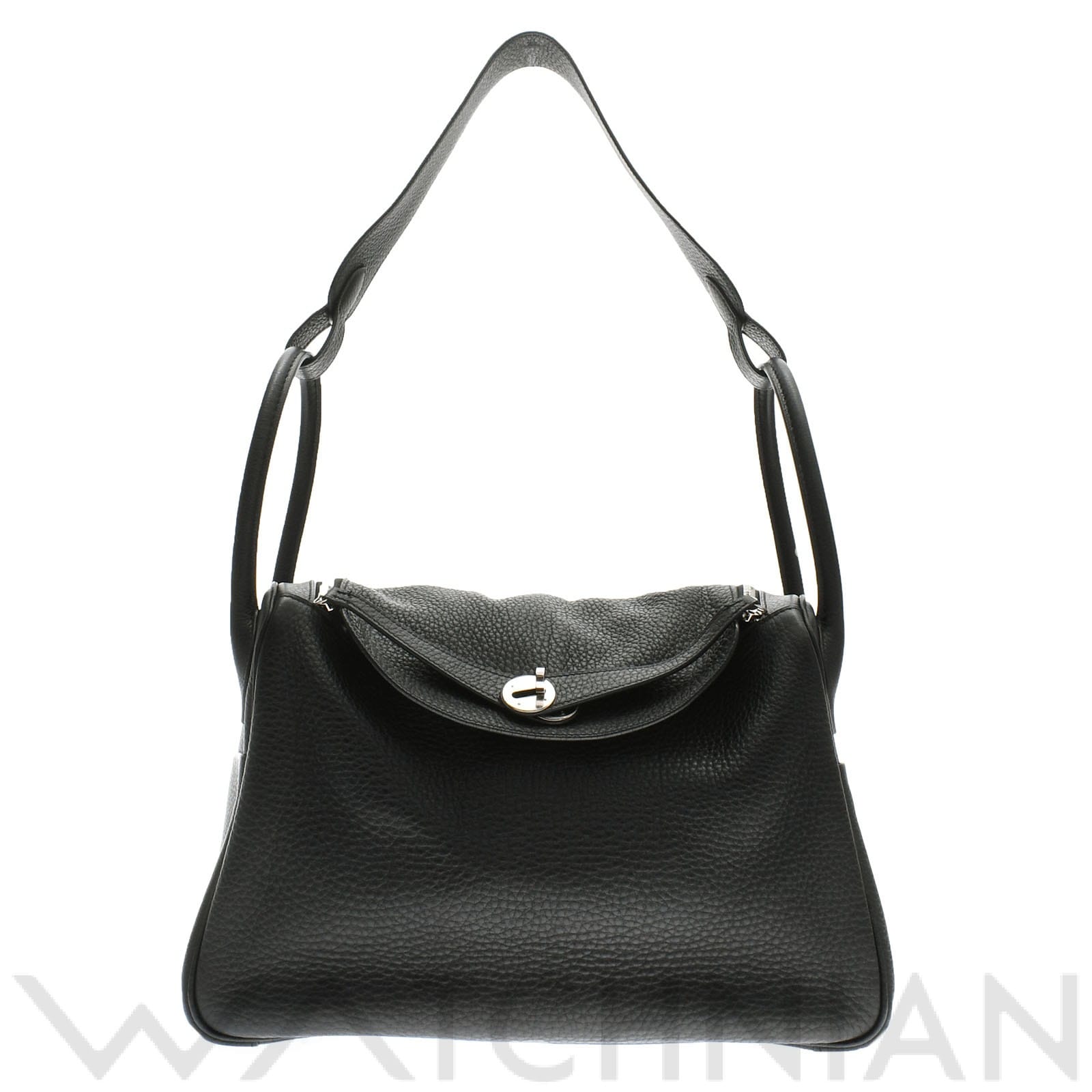 リンディ 34 2WAY ブラック(黒)/パラジウム金具 トリヨンクレマンス HERMES エルメス レディース 【中古】