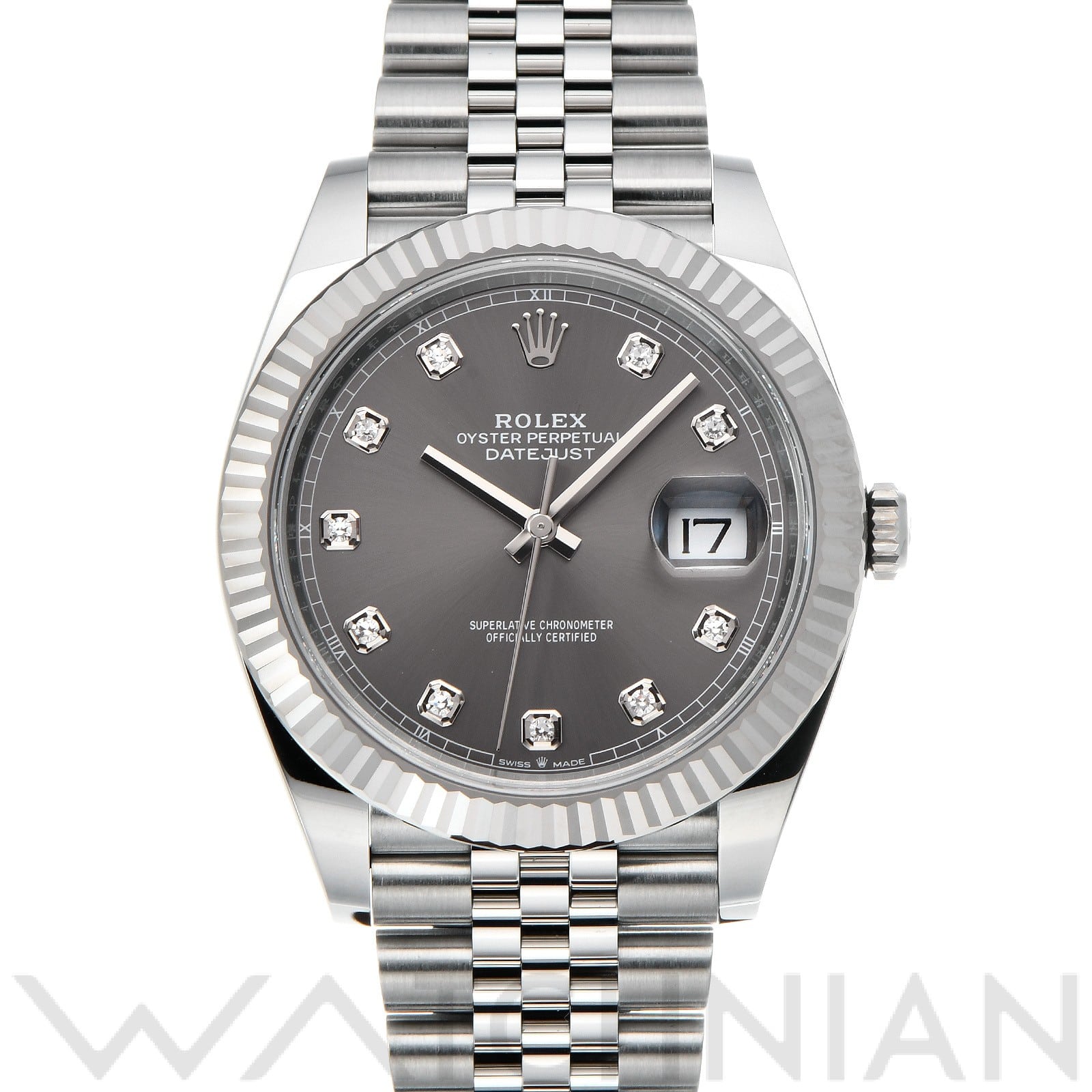 ロレックス / ROLEX デイトジャスト 41 126334G スレート/ダイヤモンド メンズ 時計 【中古】【wristwatch】