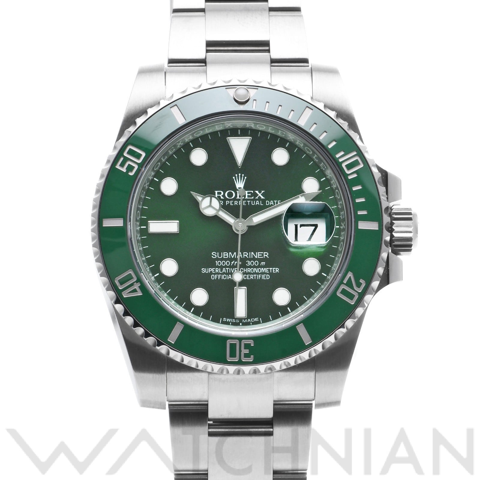 ロレックス サブマリーナ デイト 116610LV グリーン メンズ 時計 【中古】【wristwatch】