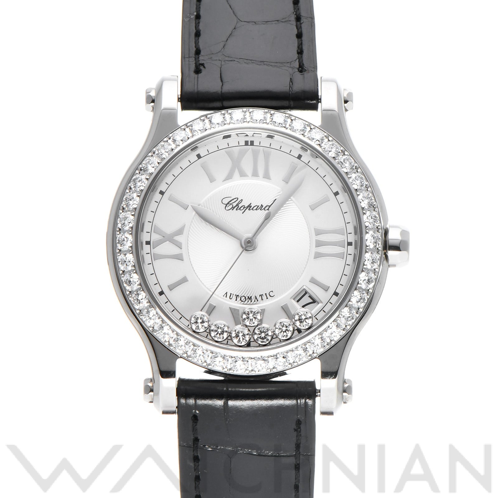 ショパール ハッピースポーツ 278559-3003 シルバー/ダイヤモンド ユニセックス 時計 【中古】【wristwatch】