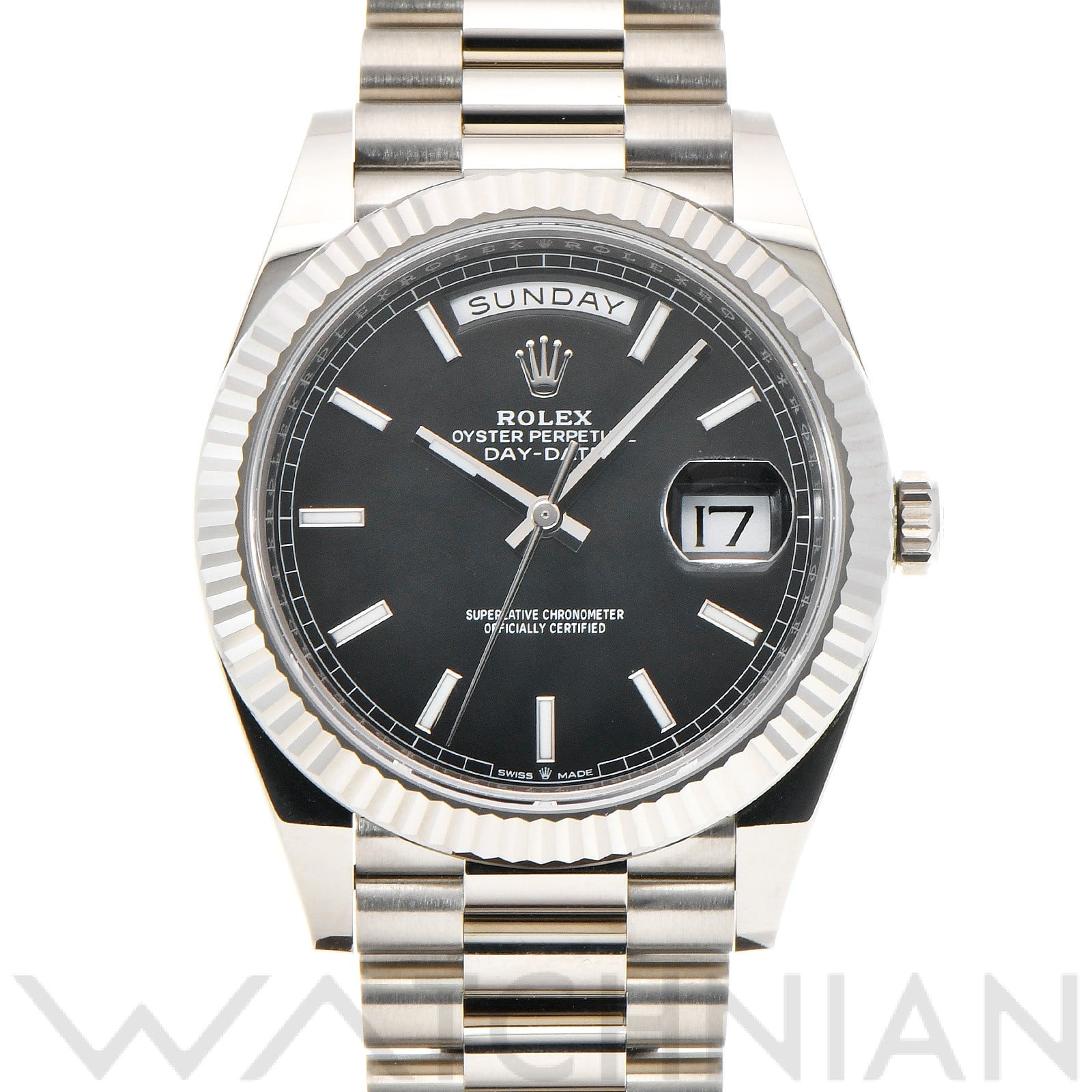 ロレックス デイデイト 40 228239 ブライトブラック メンズ 時計 【中古】【wristwatch】