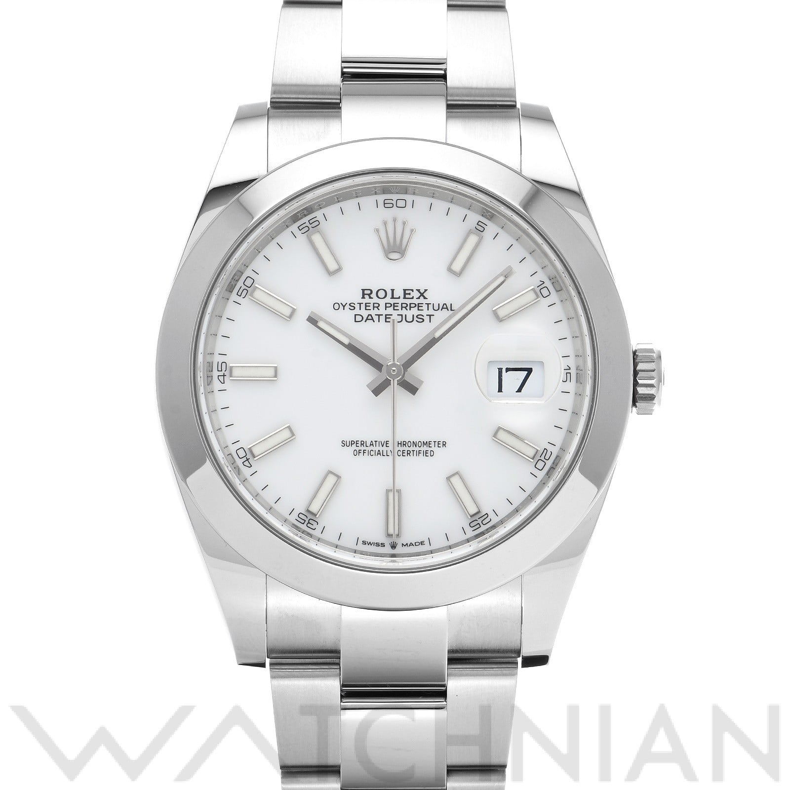 ロレックス / ROLEX デイトジャスト 41 126300 ホワイト メンズ 時計 【中古】【wristwatch】