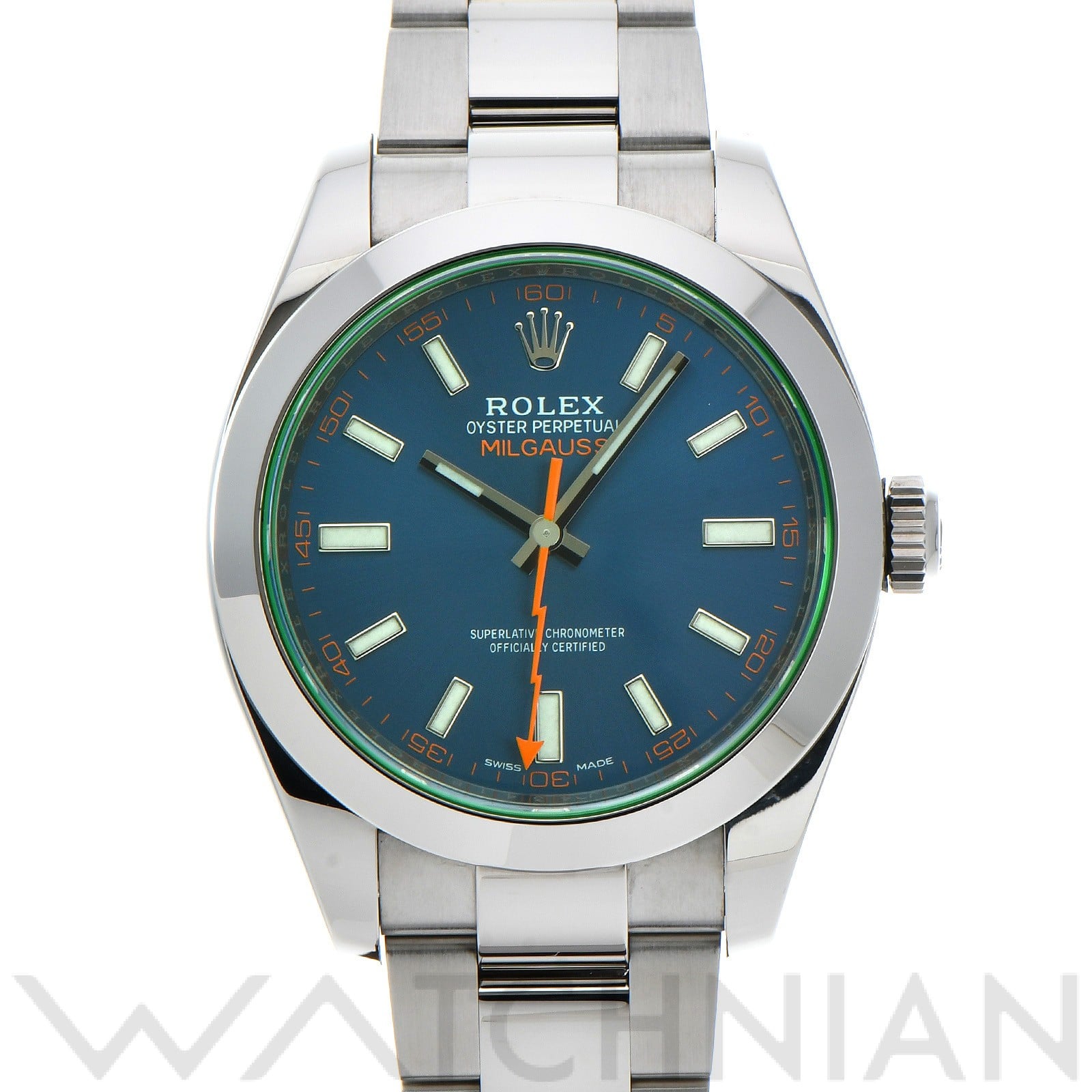 ミルガウス 116400GV ランダムシリアル Zブルー ロレックス ROLEX メンズ 【中古】