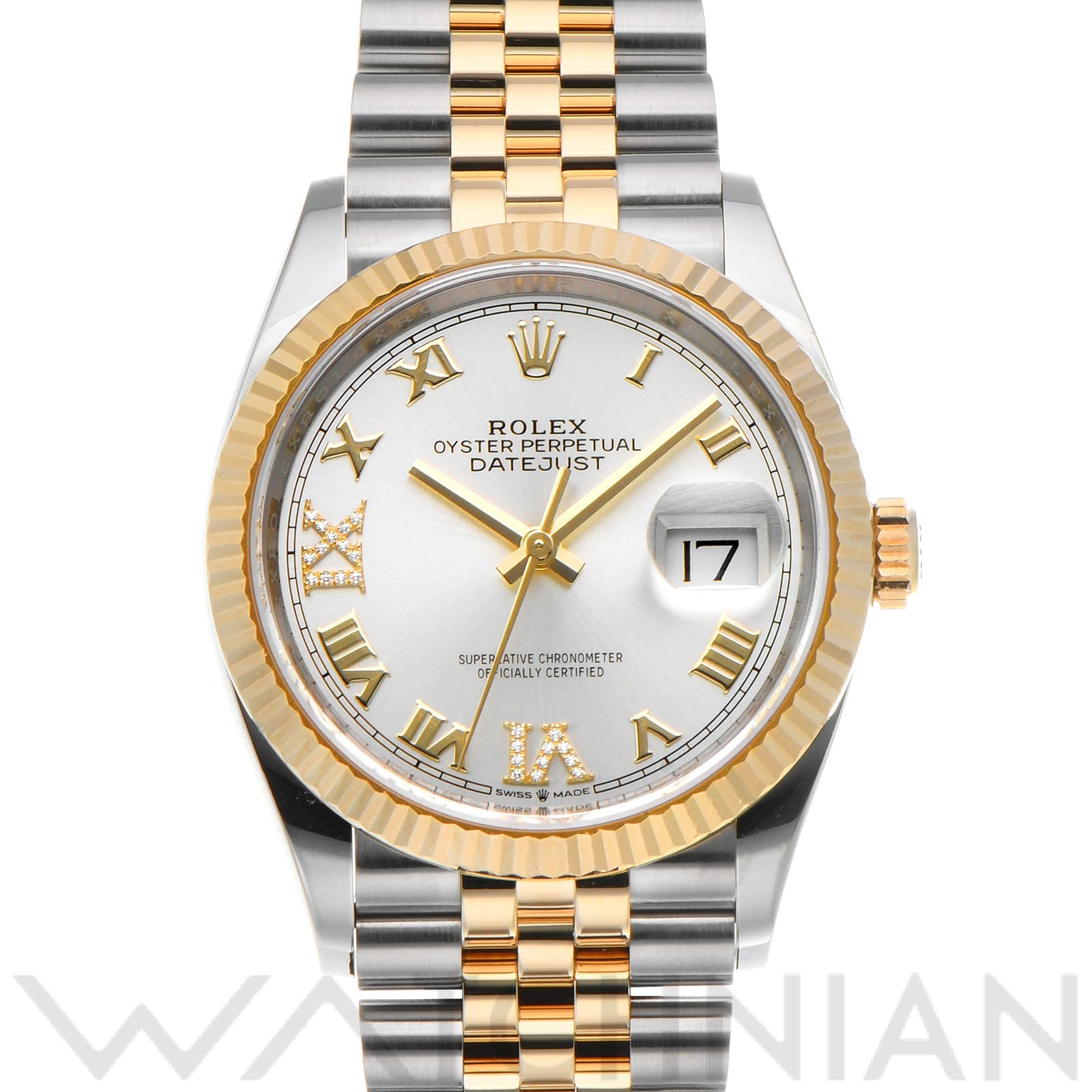 ロレックス デイトジャスト 36 126233 シルバー/ダイヤモンド メンズ 時計 【中古】【wristwatch】