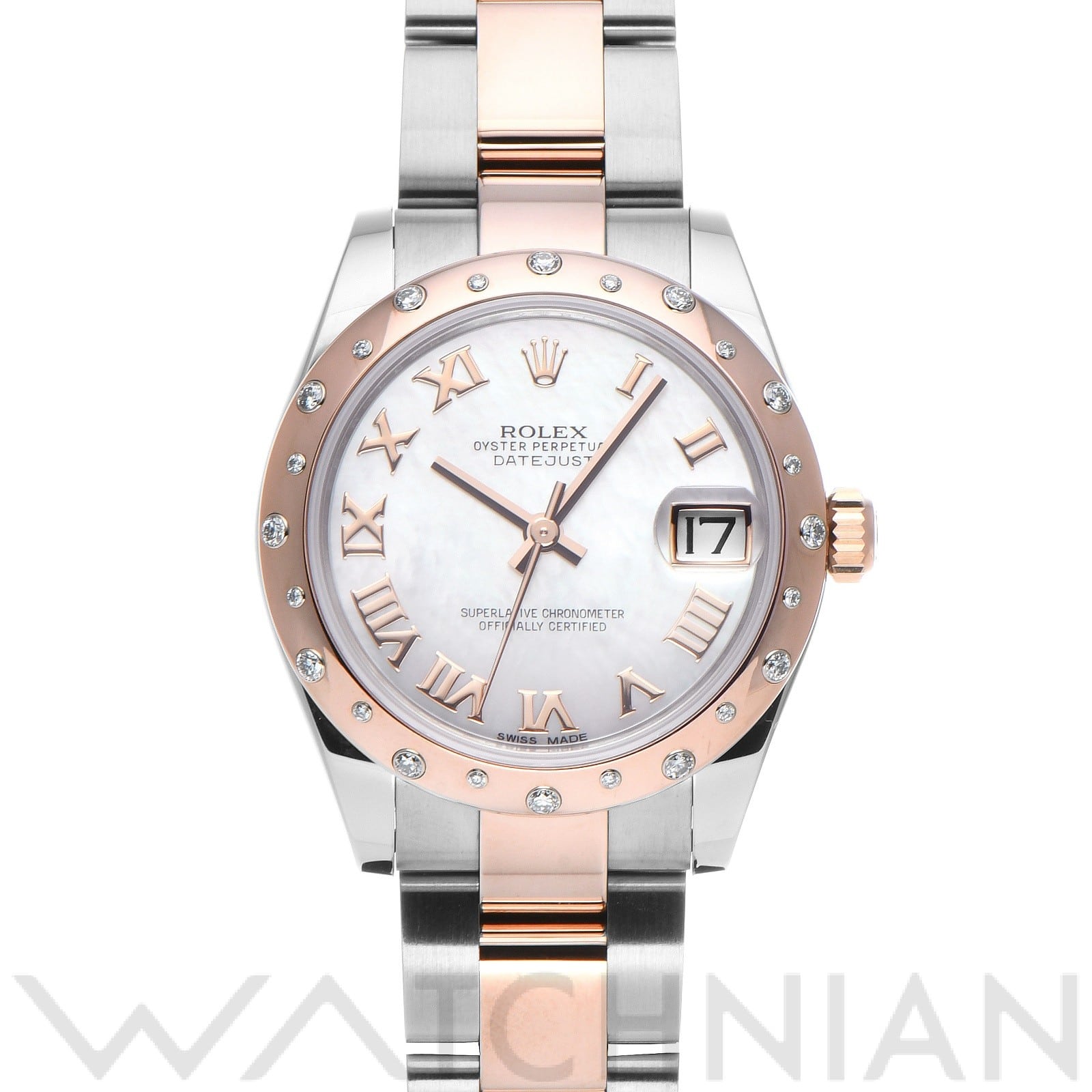 ロレックス デイトジャスト 31 178341NR ホワイトシェル ユニセックス 時計 【中古】【wristwatch】