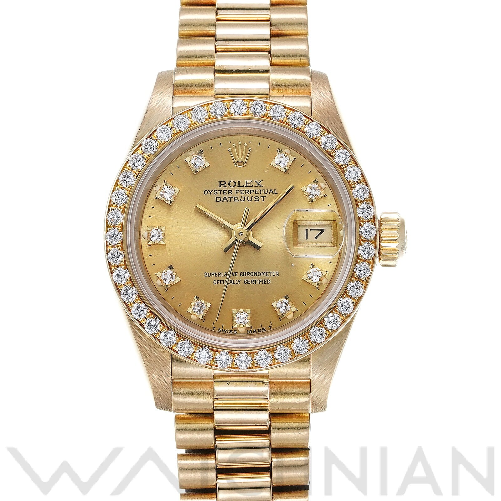 デイトジャスト 69138G L番(1989年頃製造) シャンパン/ダイヤモンド ロレックス ROLEX レディース 【中古】