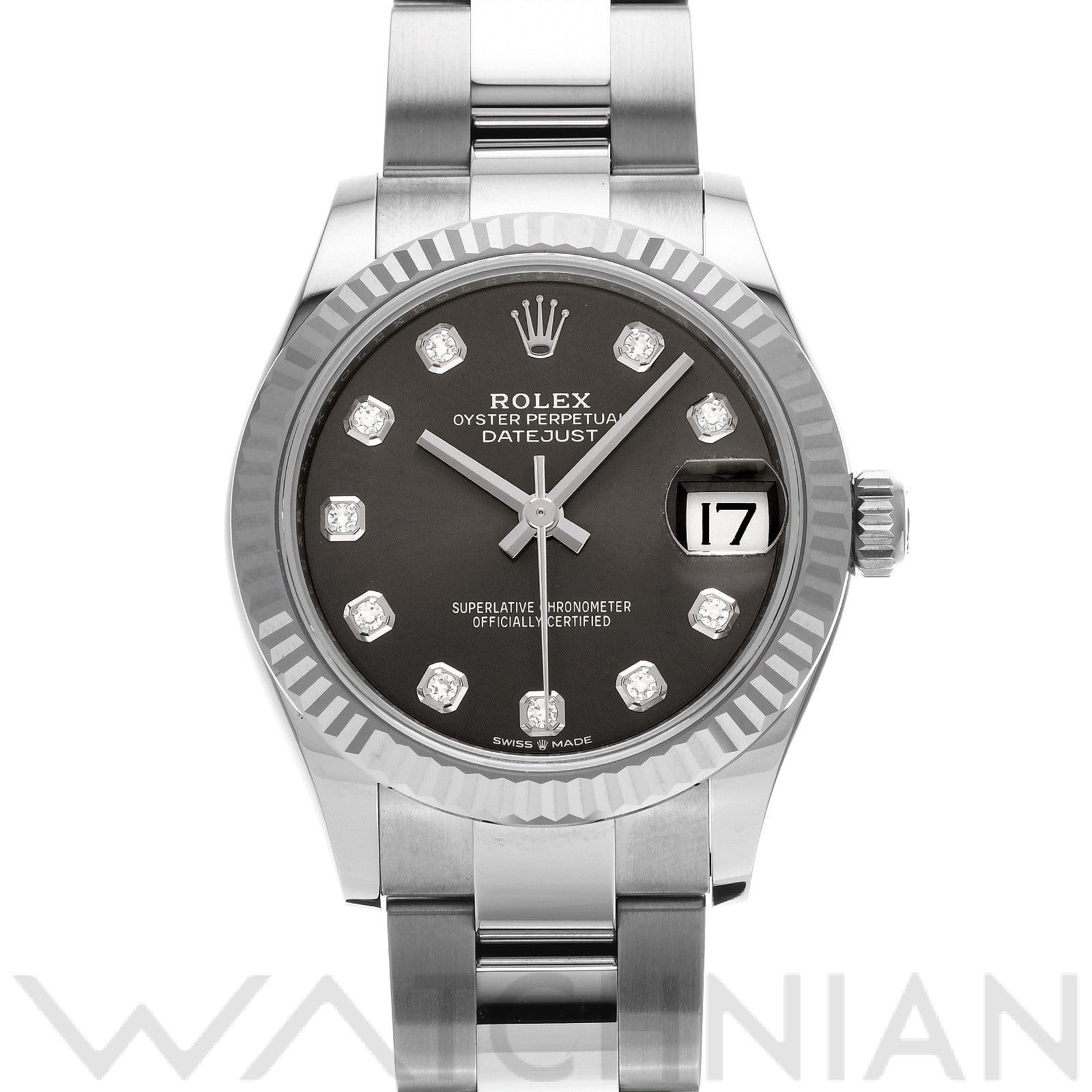 ロレックス / ROLEX デイトジャスト 31 278274G ダークグレー/ダイヤモンド ユニセックス 時計 【中古】【wristwatch】