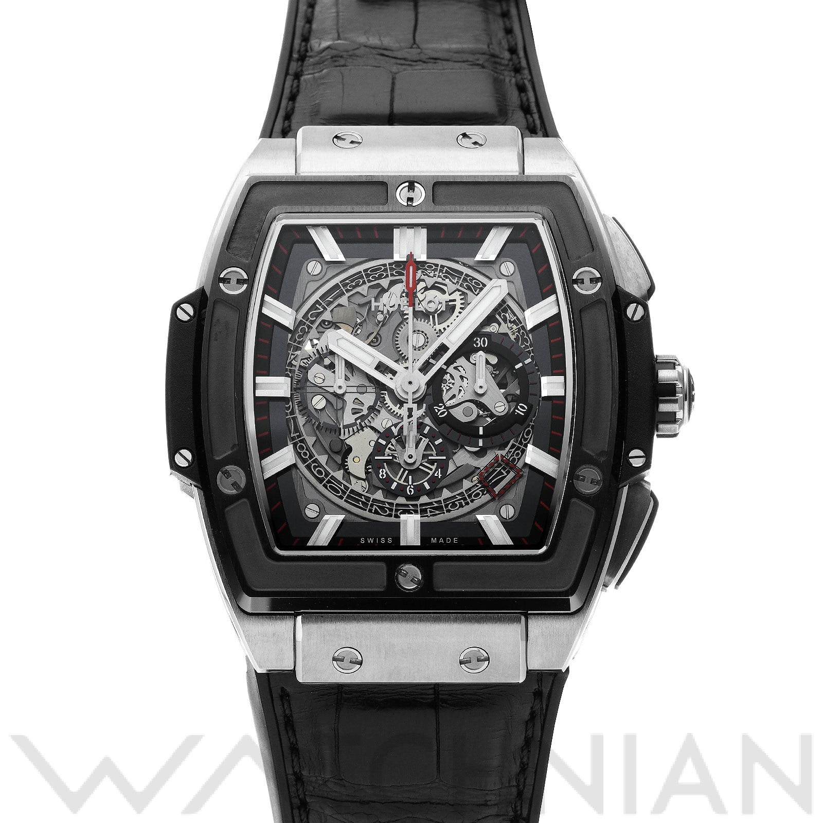 ウブロ / HUBLOT スピリット オブ ビッグバン チタニウム セラミック 601.NM.0173.LR ブラック/スケルトン メンズ 時計 【中古】【wristwatch】