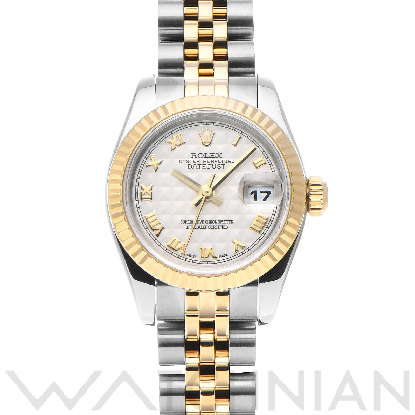 ロレックス デイトジャスト 26 179173 アイボリーピラミッド レディース 時計 【中古】【wristwatch】