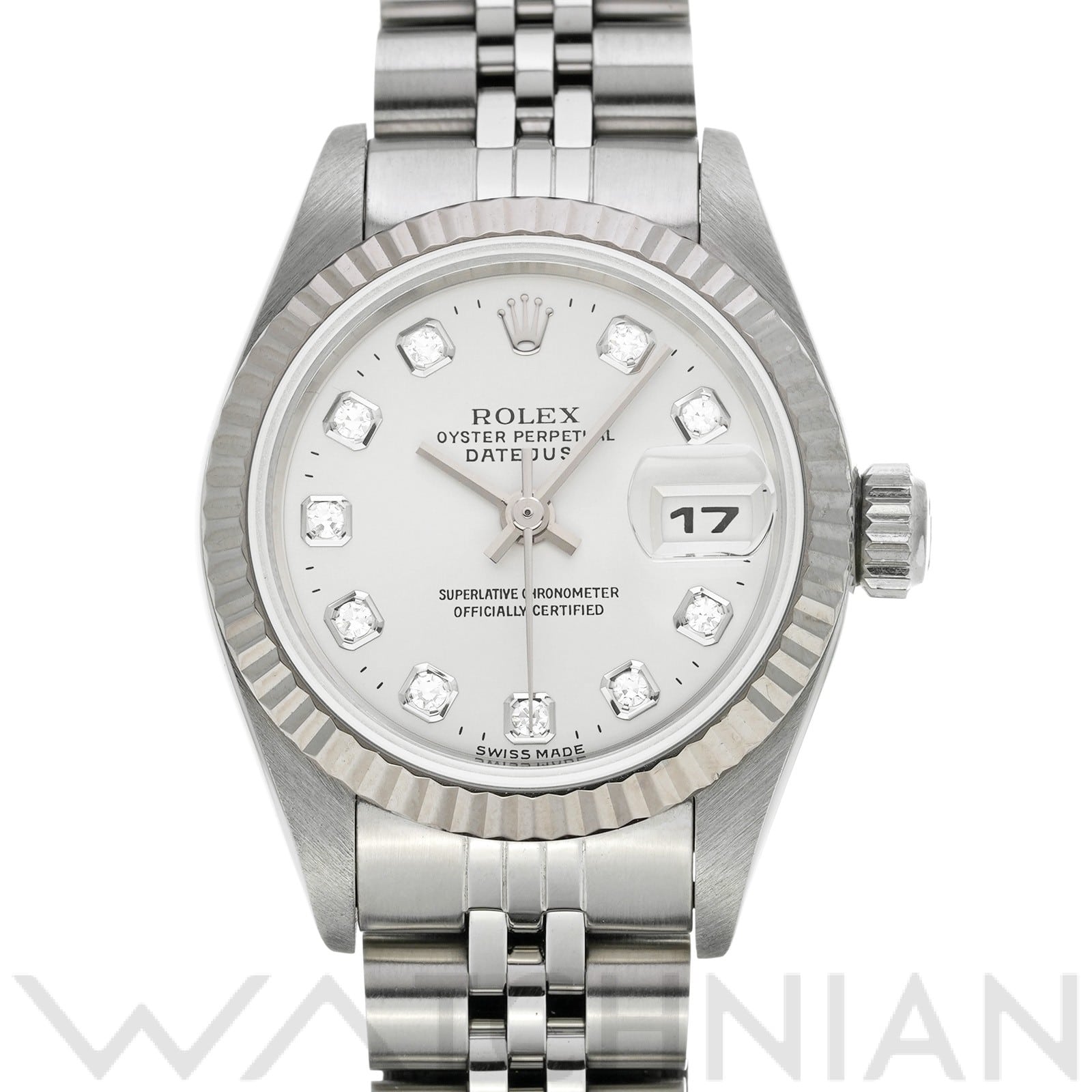 ロレックス デイトジャスト 26 69174G シルバー/ダイヤモンド レディース 時計 【中古】【wristwatch】