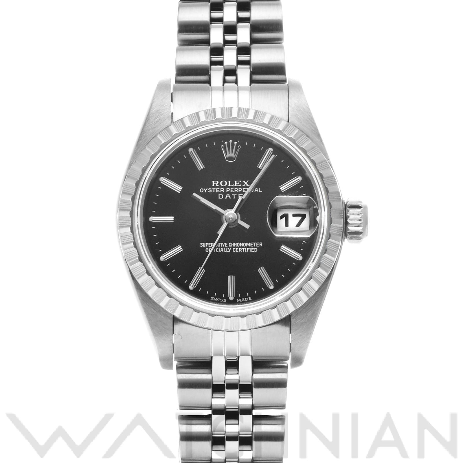 オイスターパーペチュアル デイト 26 79240 K番(2001年頃製造) ブラック ロレックス ROLEX レディース 【中古】