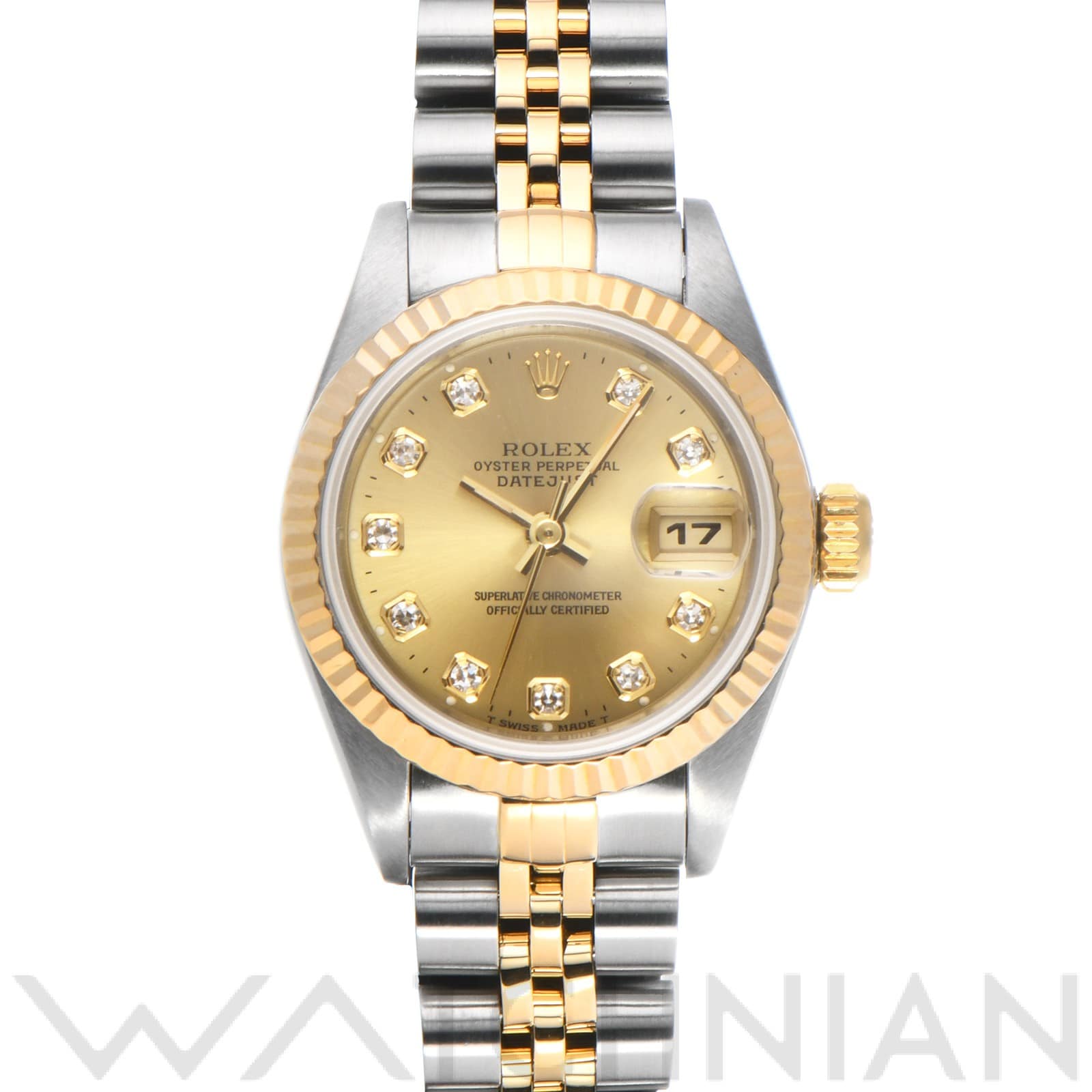 デイトジャスト 69173G S番(1994年頃製造) シャンパン/ダイヤモンド ロレックス ROLEX レディース 【中古】