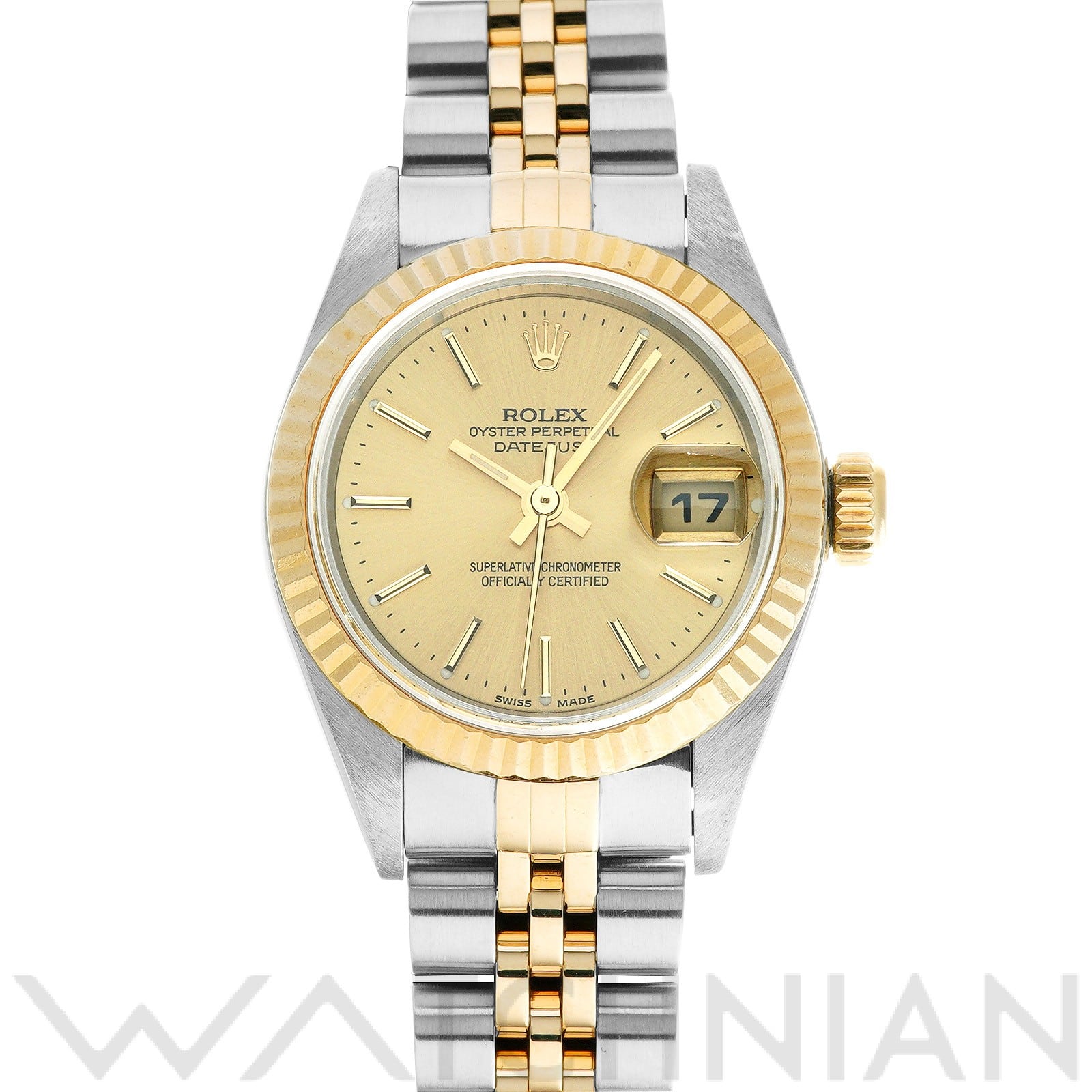 ロレックス デイトジャスト 79173 シャンパン レディース 時計 【中古】【wristwatch】