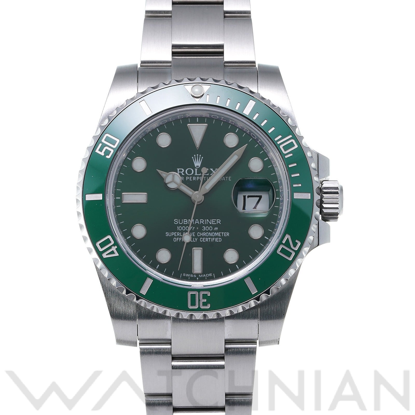 ロレックス サブマリーナ デイト 116610LV グリーン メンズ 時計 【中古】【wristwatch】