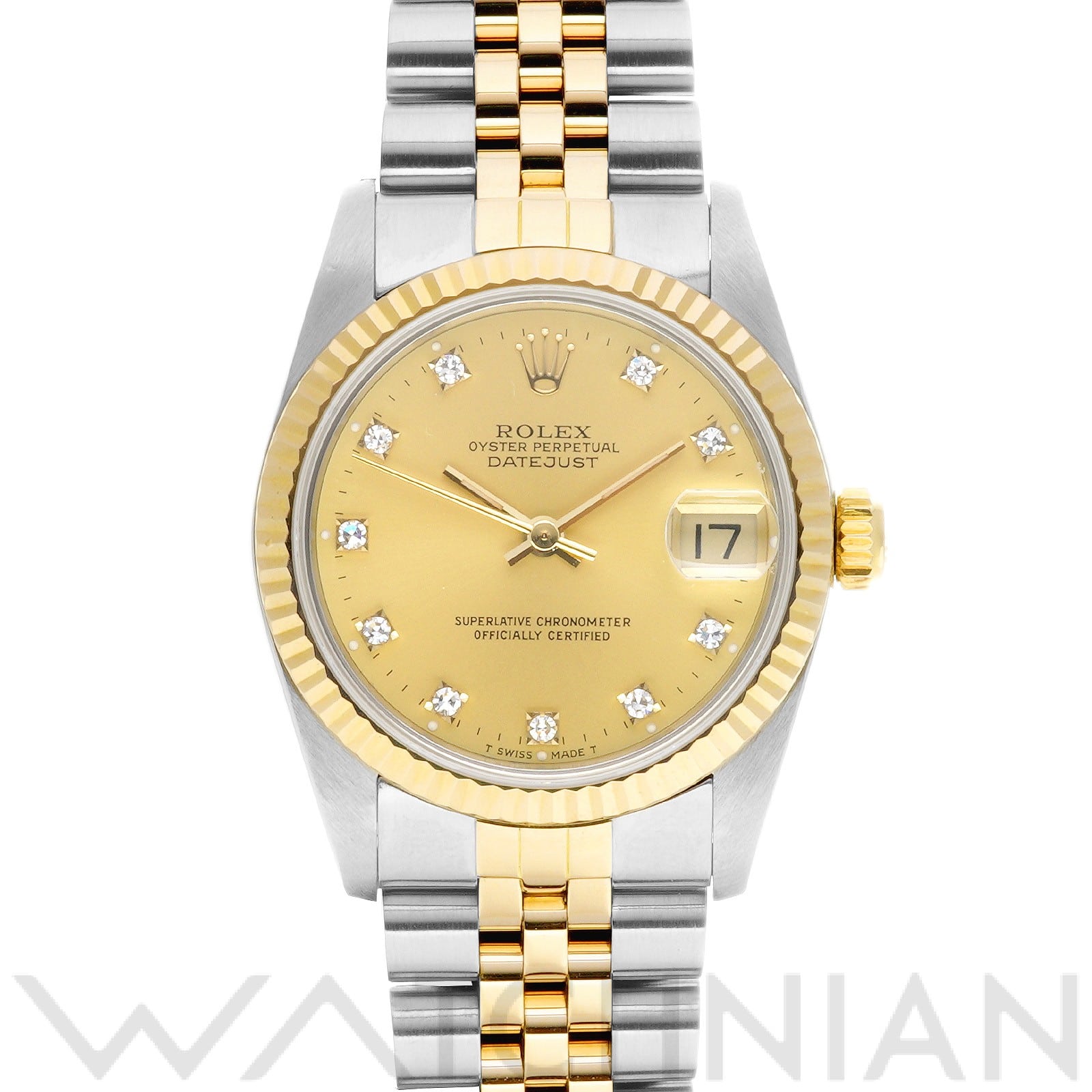 ロレックス / ROLEX デイトジャスト 68273G シャンパン/ダイヤモンド ユニセックス 時計 【中古】【wristwatch】