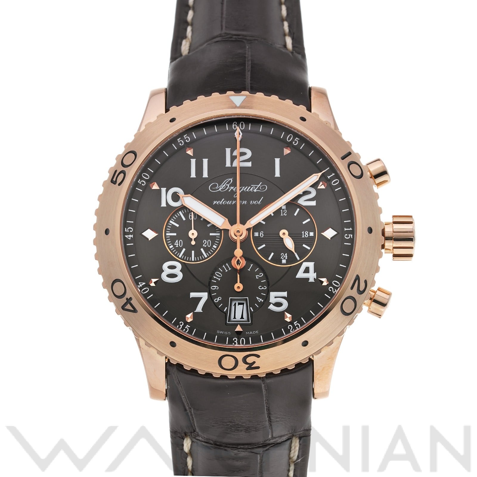 トランスアトランティック タイプXXI 3810BR/92/9ZU グレー ブレゲ Breguet メンズ 【中古】